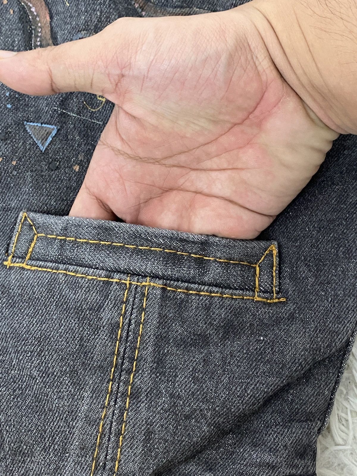Other Pentagram Bandana Inner Crop Denim Jacket Size M / US 6-8 / IT 42-44 - 7 Thumbnail