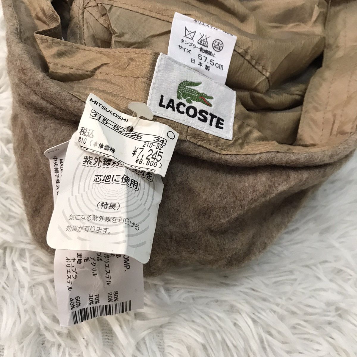 Japanese Brand Lacoste hat snow cap made in Japan Size ONE SIZE - 6 Thumbnail
