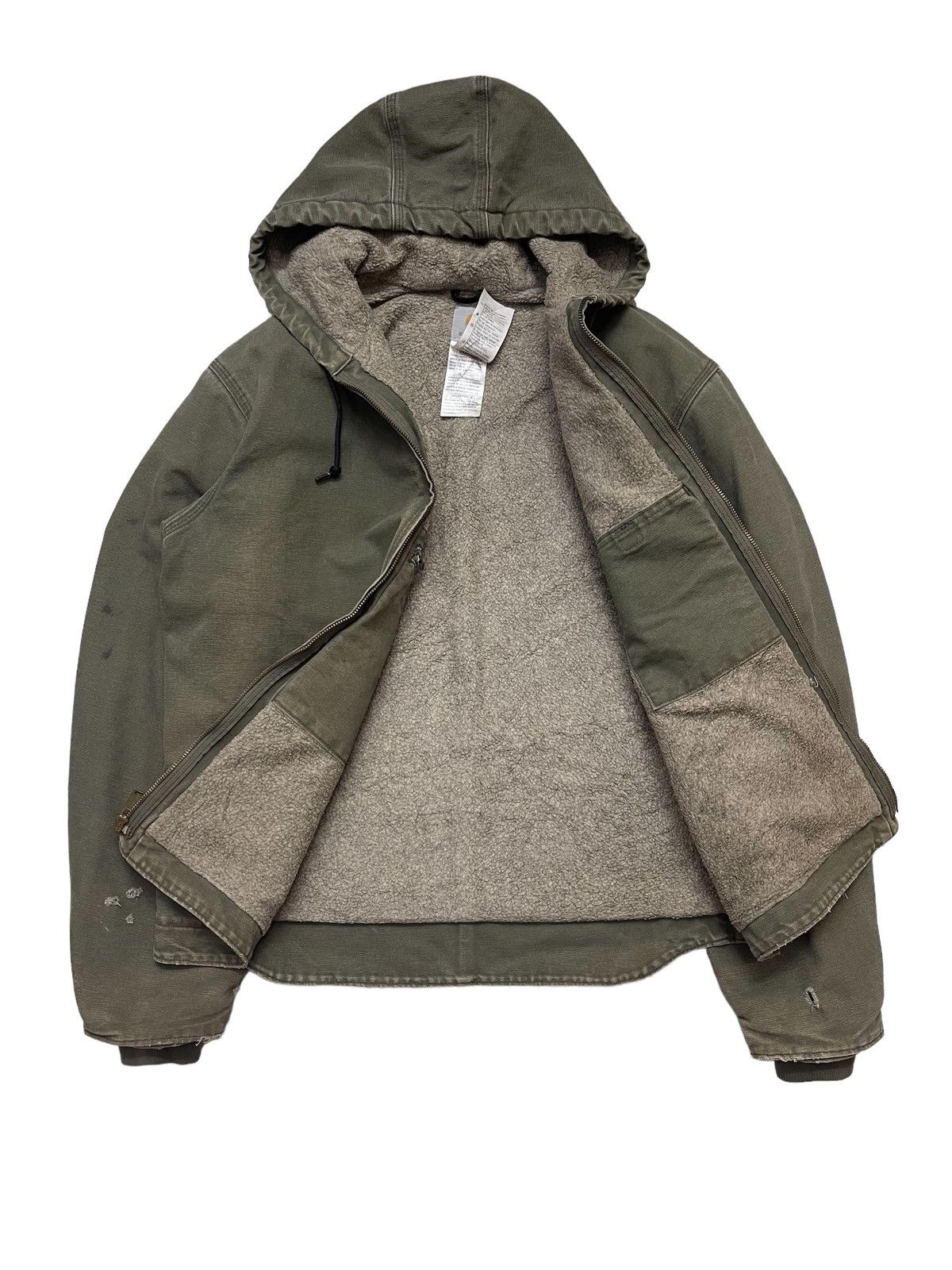 Carhartt Vintage J141 ARG Carhartt Sherpa Distressed Jacket Size US L / EU 52-54 / 3 - 3 Thumbnail