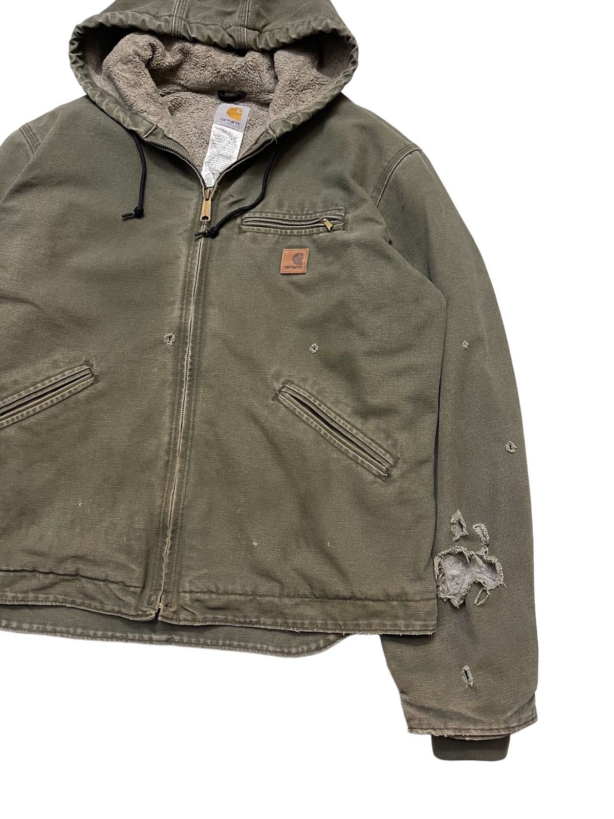 Carhartt Vintage J141 ARG Carhartt Sherpa Distressed Jacket Size US L / EU 52-54 / 3 - 7 Thumbnail