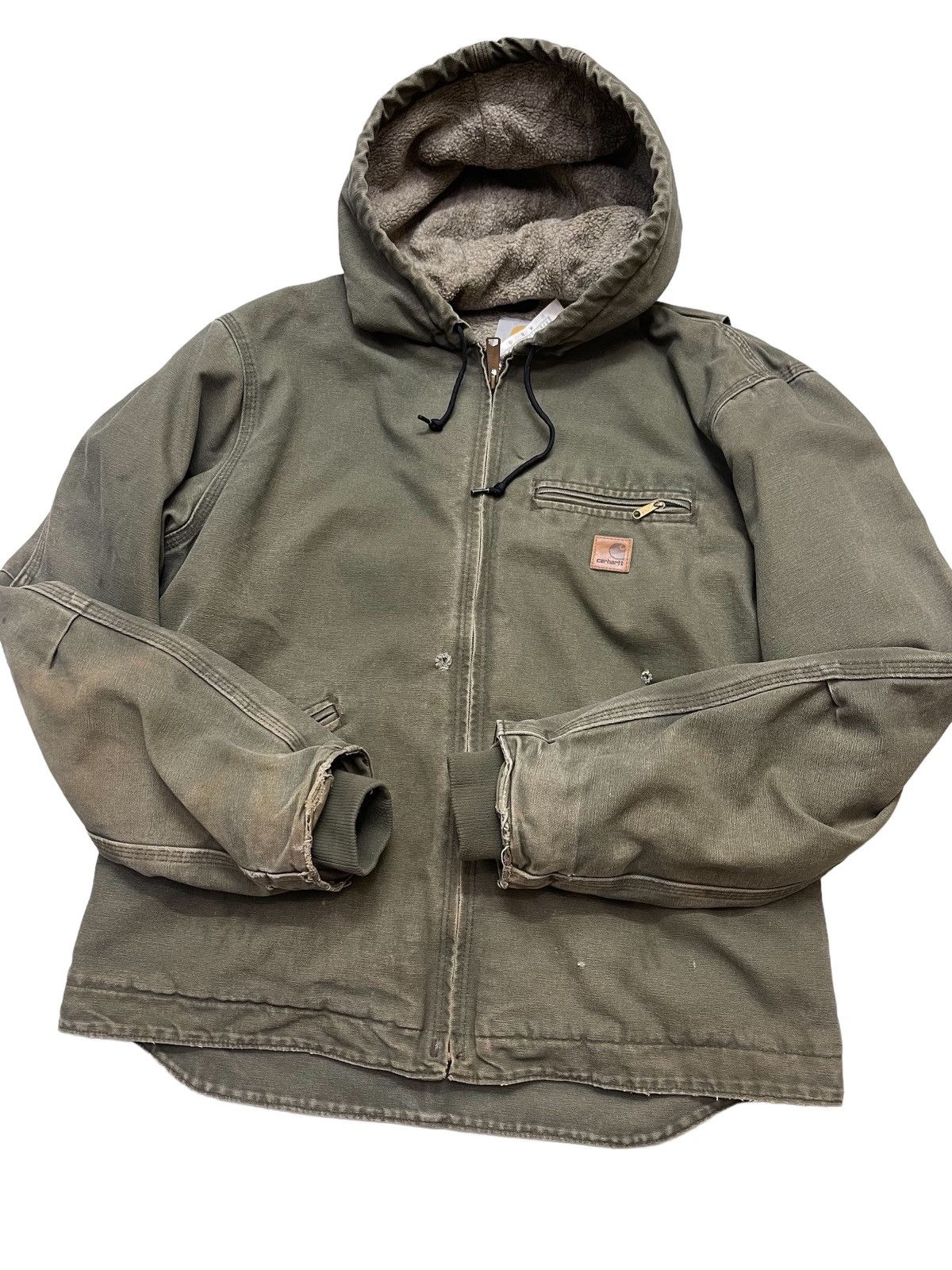 Carhartt Vintage J141 ARG Carhartt Sherpa Distressed Jacket Size US L / EU 52-54 / 3 - 4 Thumbnail