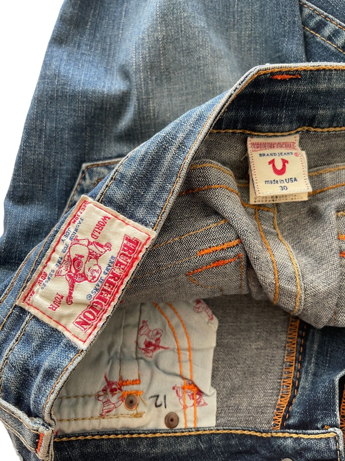 True Religion True Religion Twisted Flare Rusty Denim Made in Usa Size 32" / US 10 / IT 46 - 9 Thumbnail