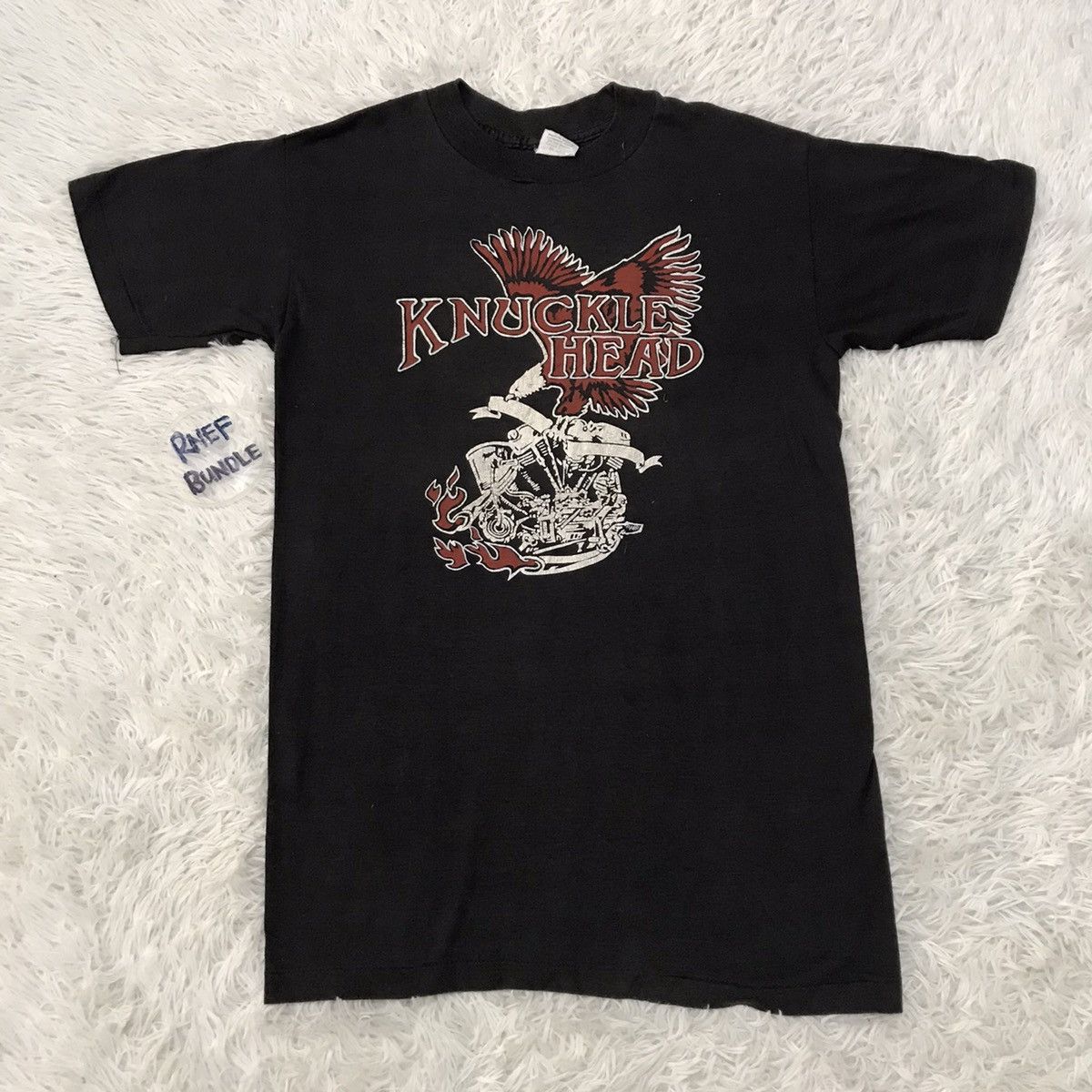 Vintage Vintage knuckle head tshirt made in USA Size US S / EU 44-46 / 1 - 1 Thumbnail