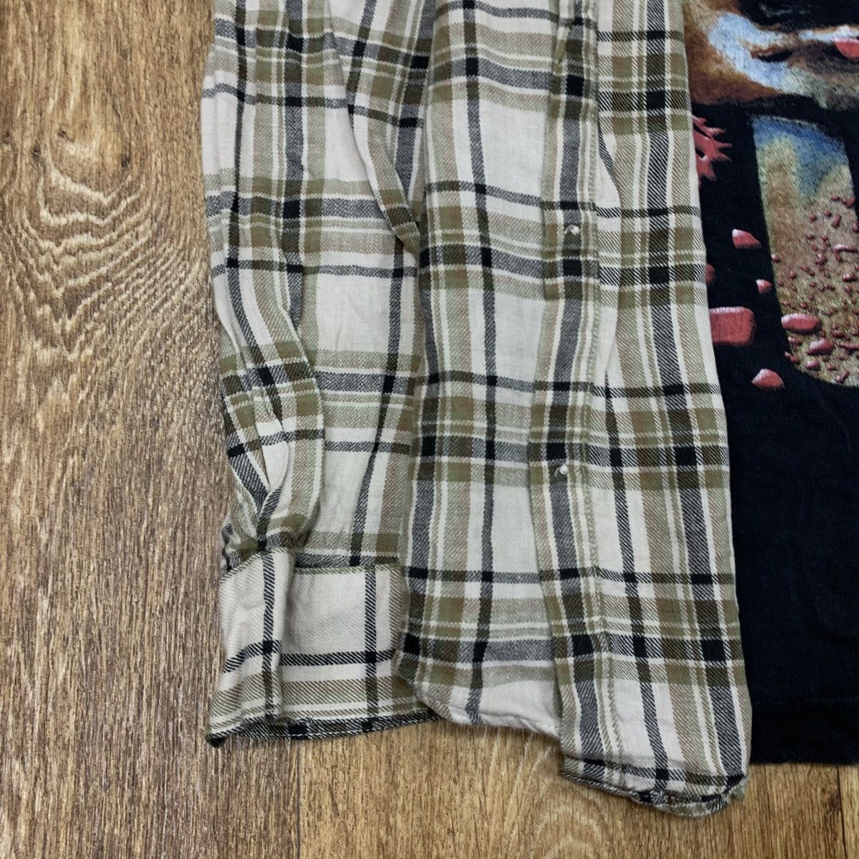 Vintage Vintage 90s Checkered Shirt Skull Graphic Grunge Wide Leg M Size US M / EU 48-50 / 2 - 3 Thumbnail