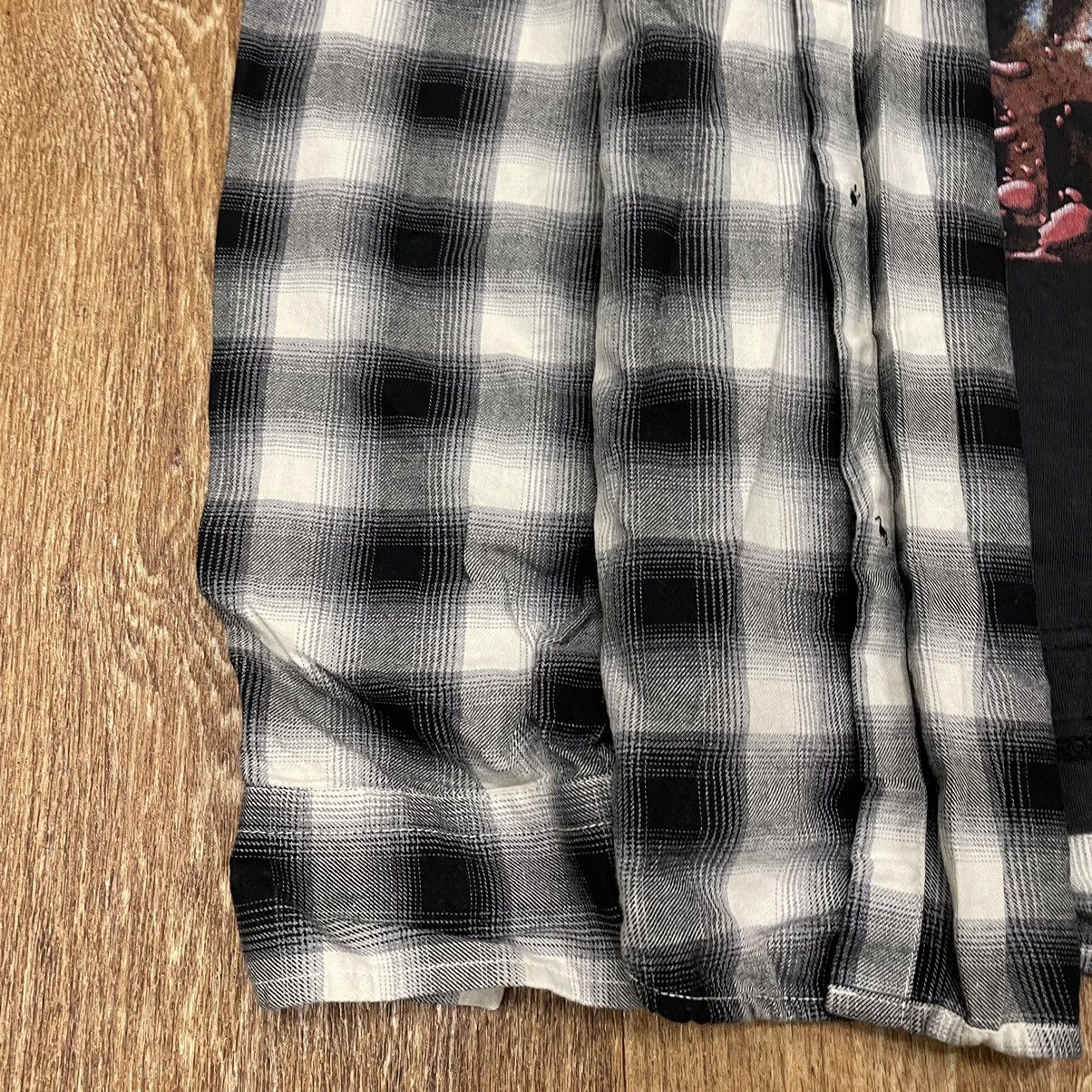 Vintage Vintage 90s Black Plaid Shirt Oversized Grunge Skate Logo XL Size US XL / EU 56 / 4 - 4 Thumbnail