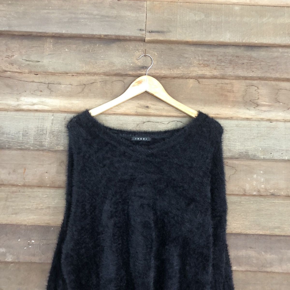 Homespun Knitwear DLL Igni Black Mohair fur Shag Shaggy Knitwear #c1105 Size M / US 6-8 / IT 42-44 - 9 Thumbnail