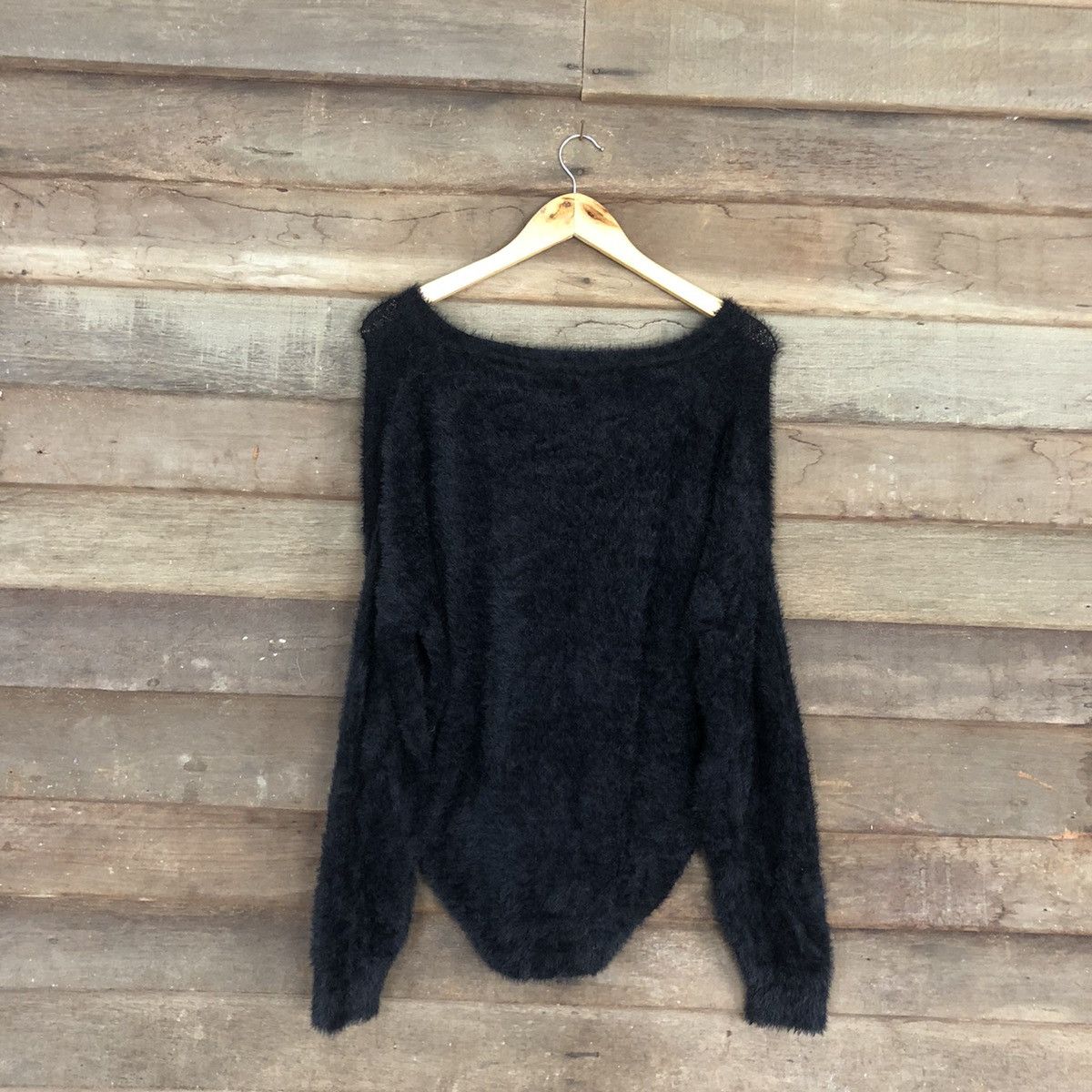Homespun Knitwear DLL Igni Black Mohair fur Shag Shaggy Knitwear #c1105 Size M / US 6-8 / IT 42-44 - 11 Thumbnail
