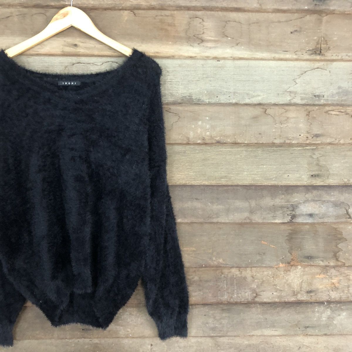 Homespun Knitwear DLL Igni Black Mohair fur Shag Shaggy Knitwear #c1105 Size M / US 6-8 / IT 42-44 - 5 Thumbnail