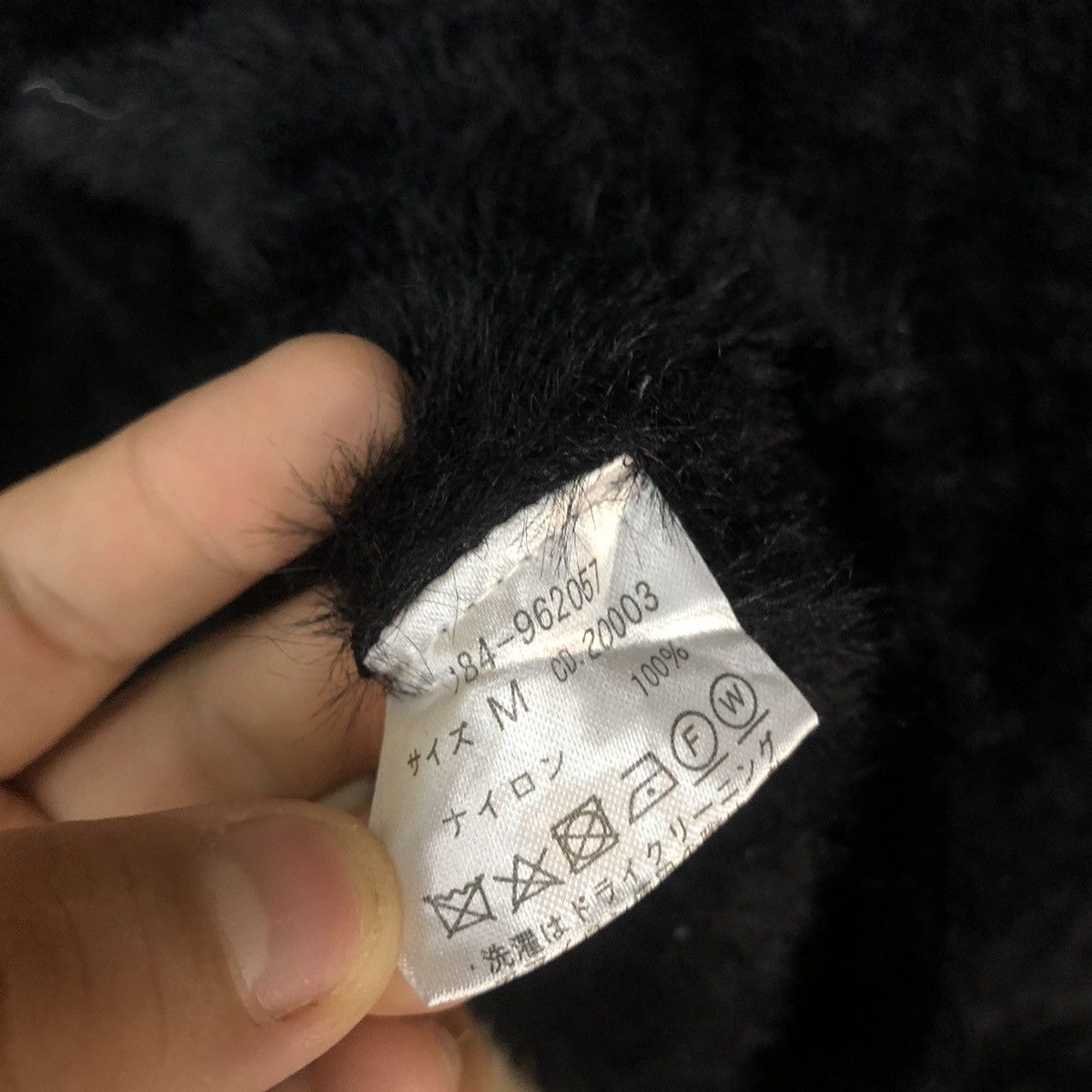 Homespun Knitwear DLL Igni Black Mohair fur Shag Shaggy Knitwear #c1105 Size M / US 6-8 / IT 42-44 - 12 Thumbnail