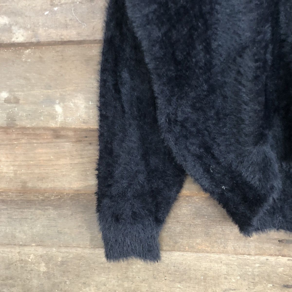 Homespun Knitwear DLL Igni Black Mohair fur Shag Shaggy Knitwear #c1105 Size M / US 6-8 / IT 42-44 - 6 Thumbnail