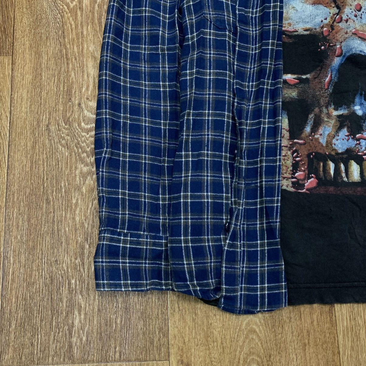 Vintage Vintage 90s Plaid Shirt Graphic Tee Layered Grunge Slim XL Size US XL / EU 56 / 4 - 3 Thumbnail