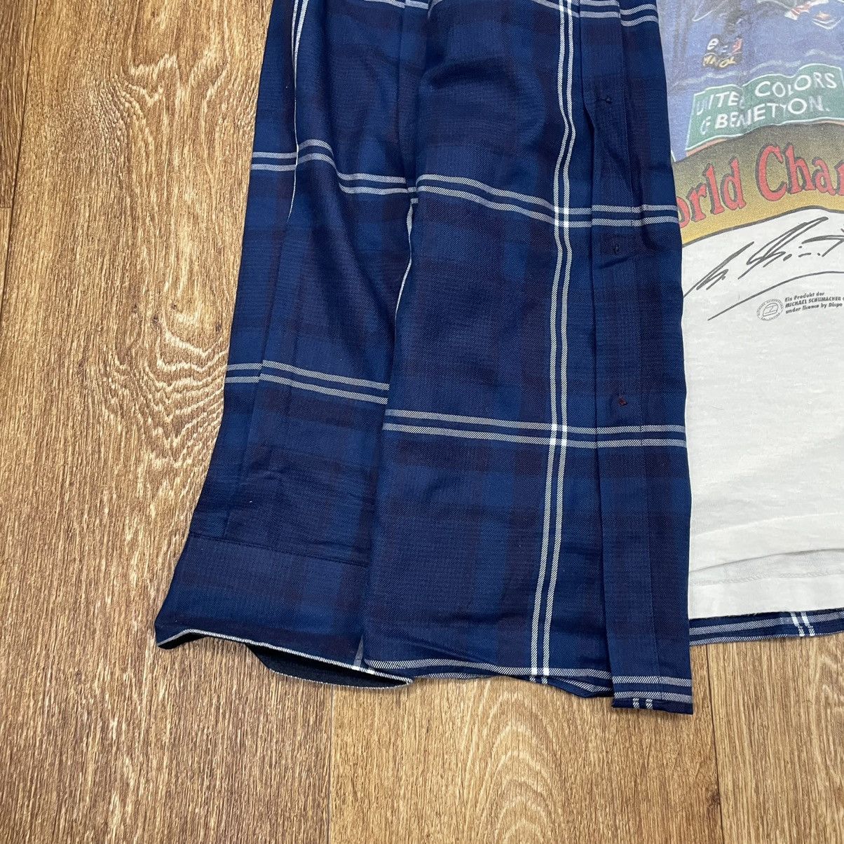 Vintage Vintage 90s Navy Checkered Shirt Grunge Streetwear Boxy L Size US L / EU 52-54 / 3 - 4 Thumbnail