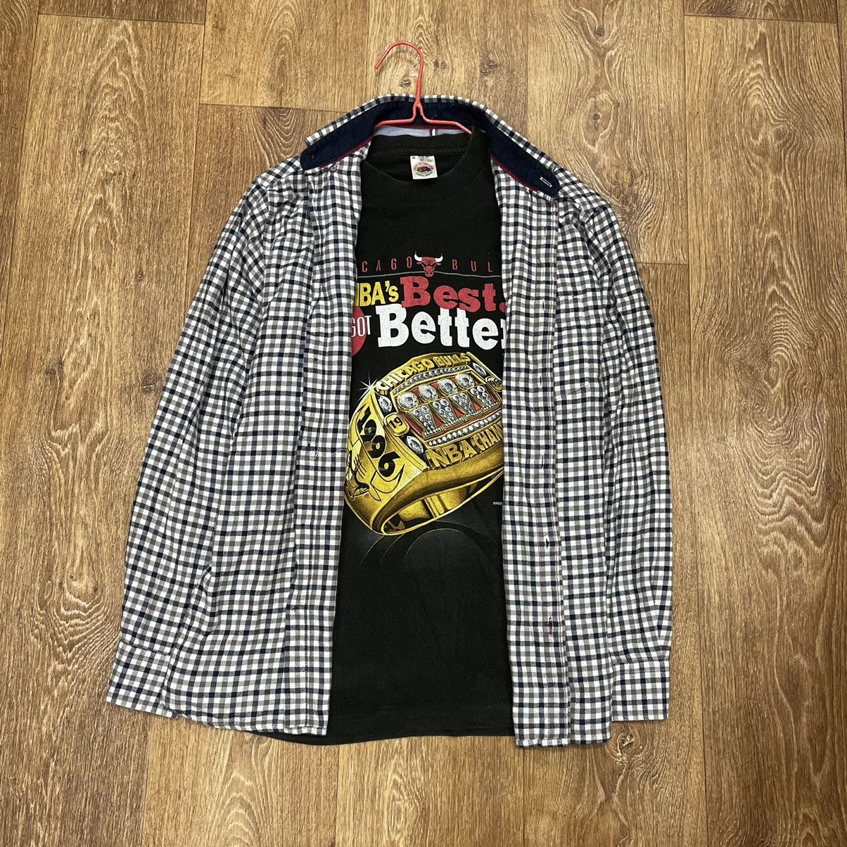 Vintage Vintage 90s Checkered Shirt Grunge Skate Black Thrashed S Size US S / EU 44-46 / 1 - 1 Thumbnail