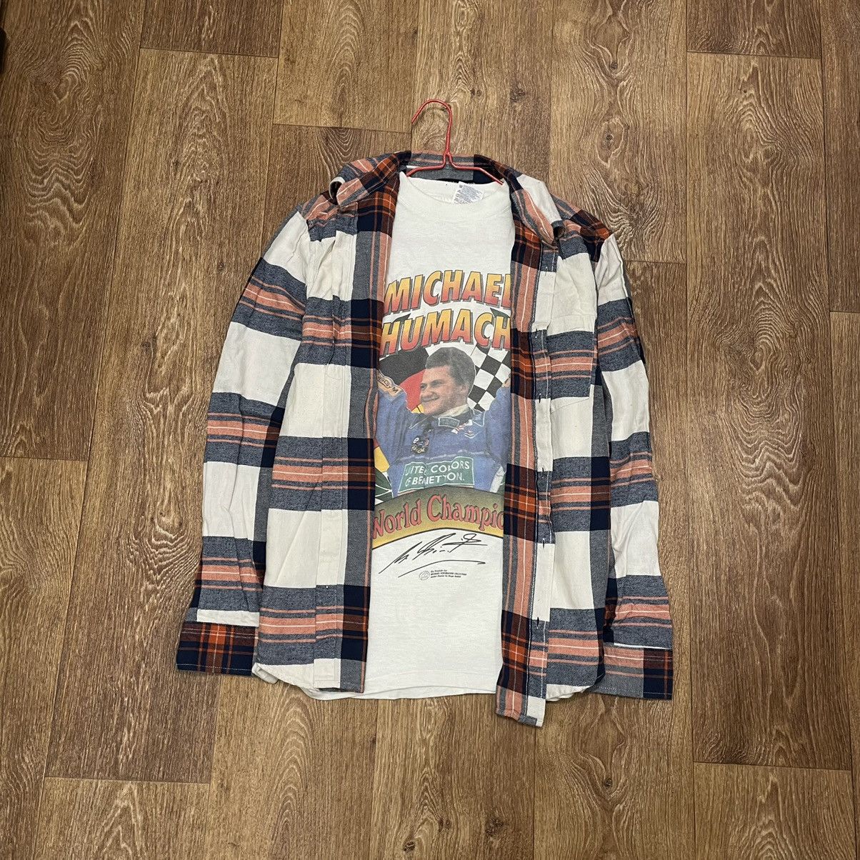 Vintage Vintage 90s Plaid Shirt Oversized Streetwear Grunge Workwear Size US M / EU 48-50 / 2 - 2 Thumbnail
