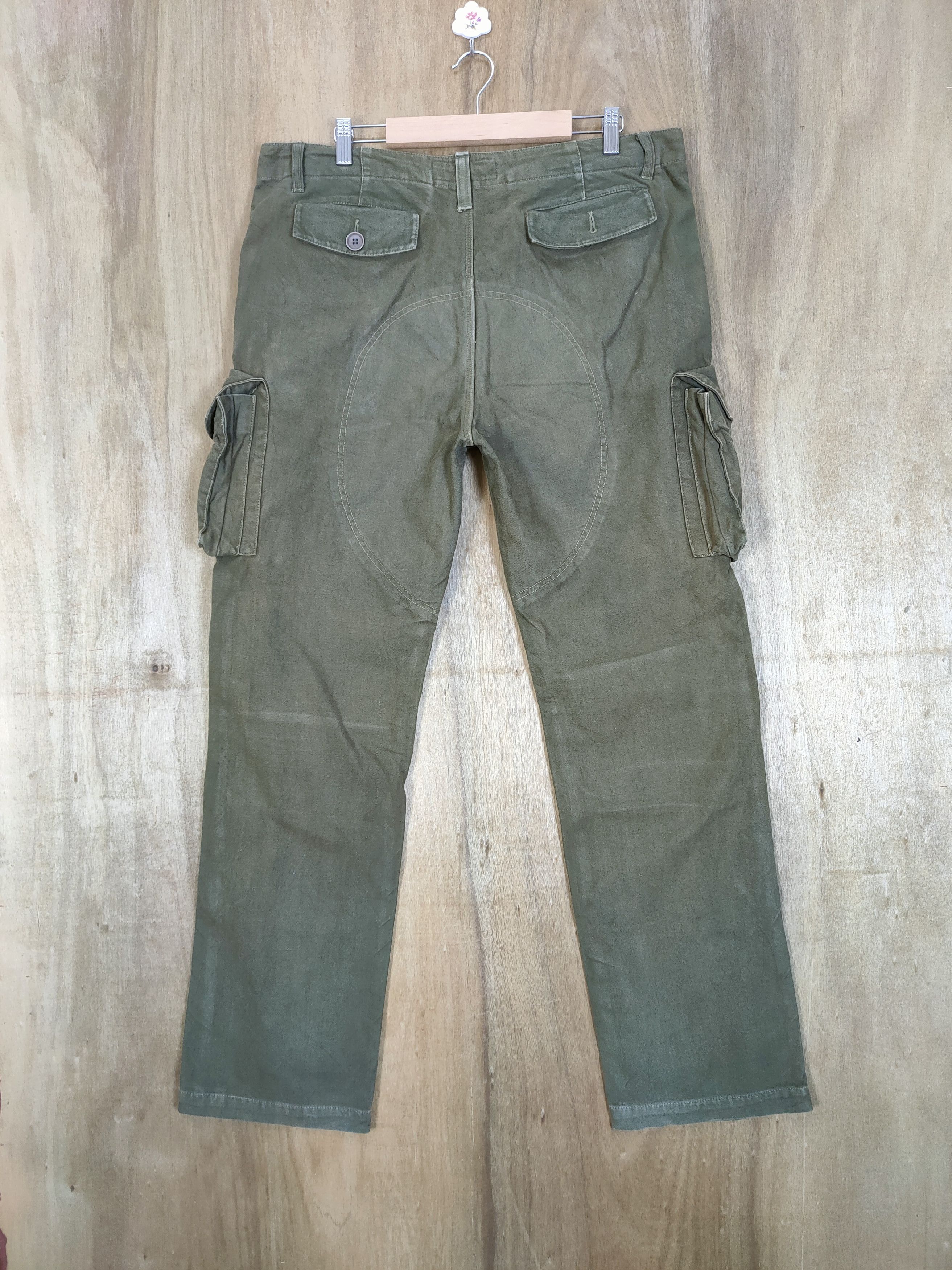 If Six Was Nine × Japanese Brand VINTAGE DOORS OLIVE FADED GREEN CARGO PANTS Size US 36 / EU 52 - 7 Thumbnail