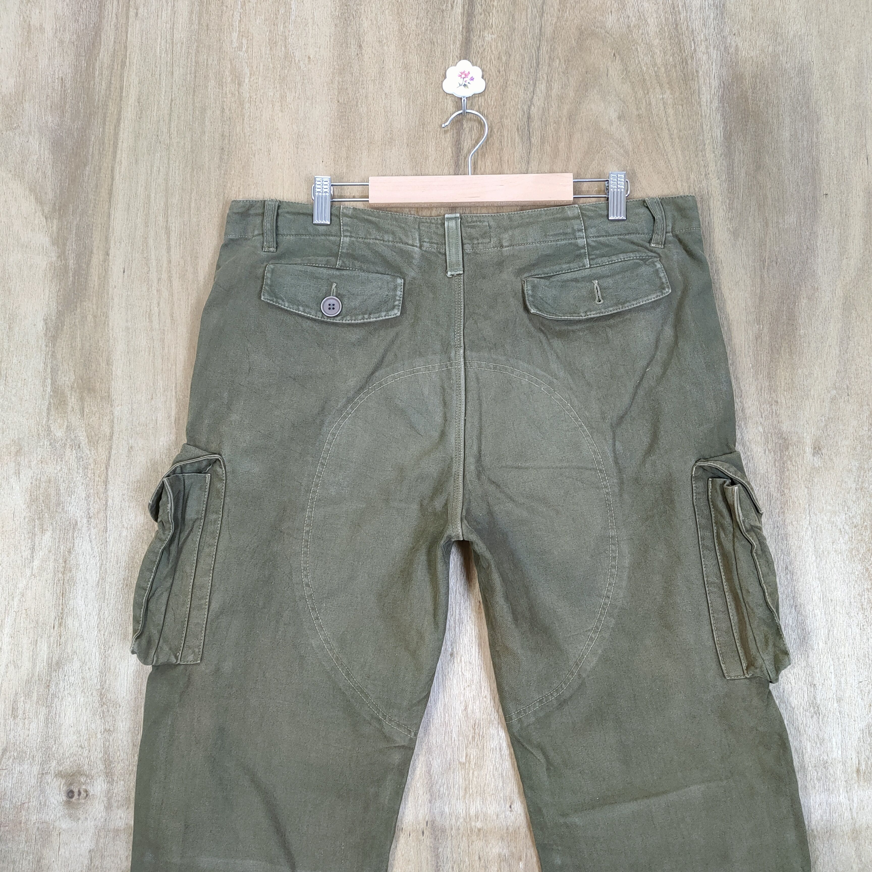 If Six Was Nine × Japanese Brand VINTAGE DOORS OLIVE FADED GREEN CARGO PANTS Size US 36 / EU 52 - 8 Thumbnail