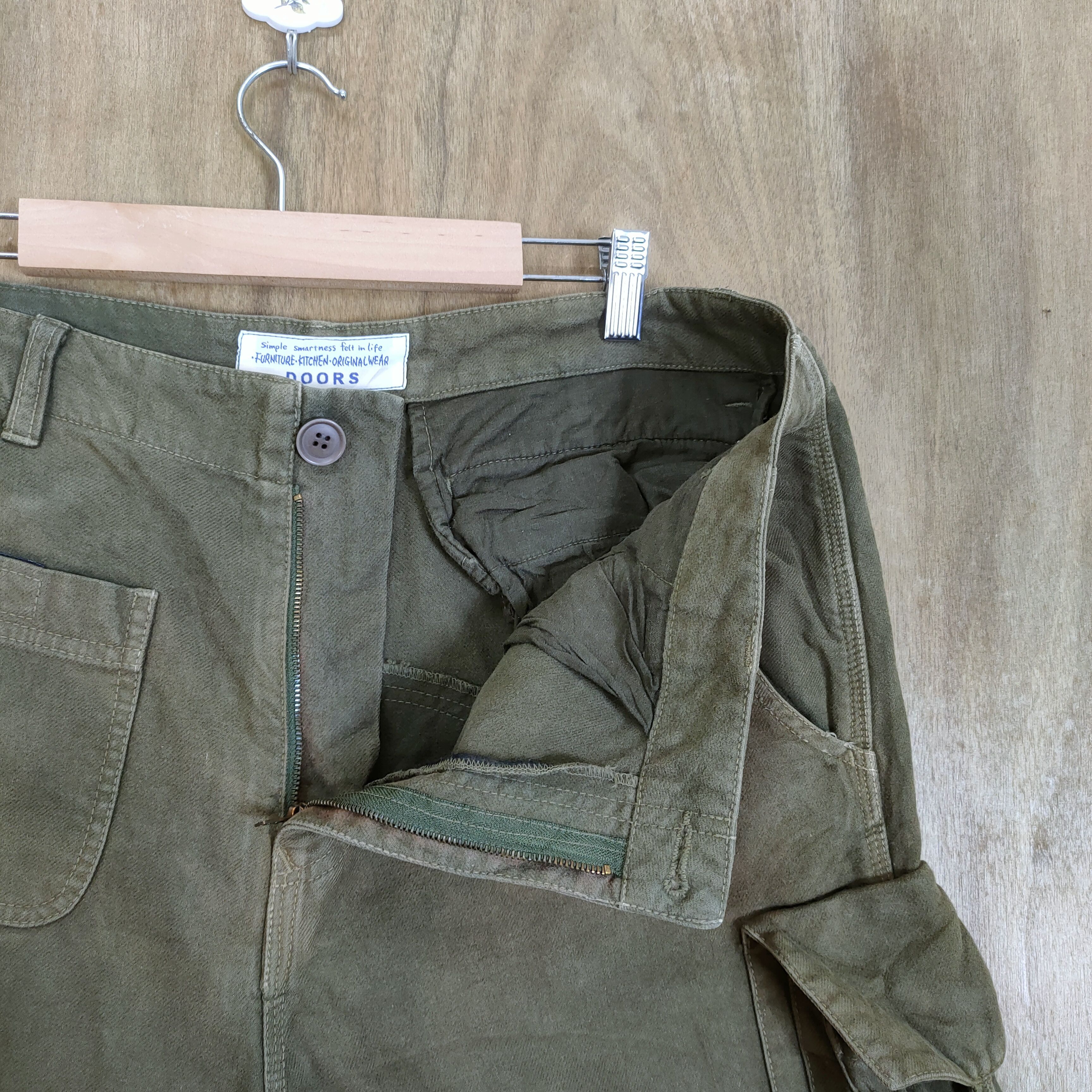 If Six Was Nine × Japanese Brand VINTAGE DOORS OLIVE FADED GREEN CARGO PANTS Size US 36 / EU 52 - 11 Thumbnail
