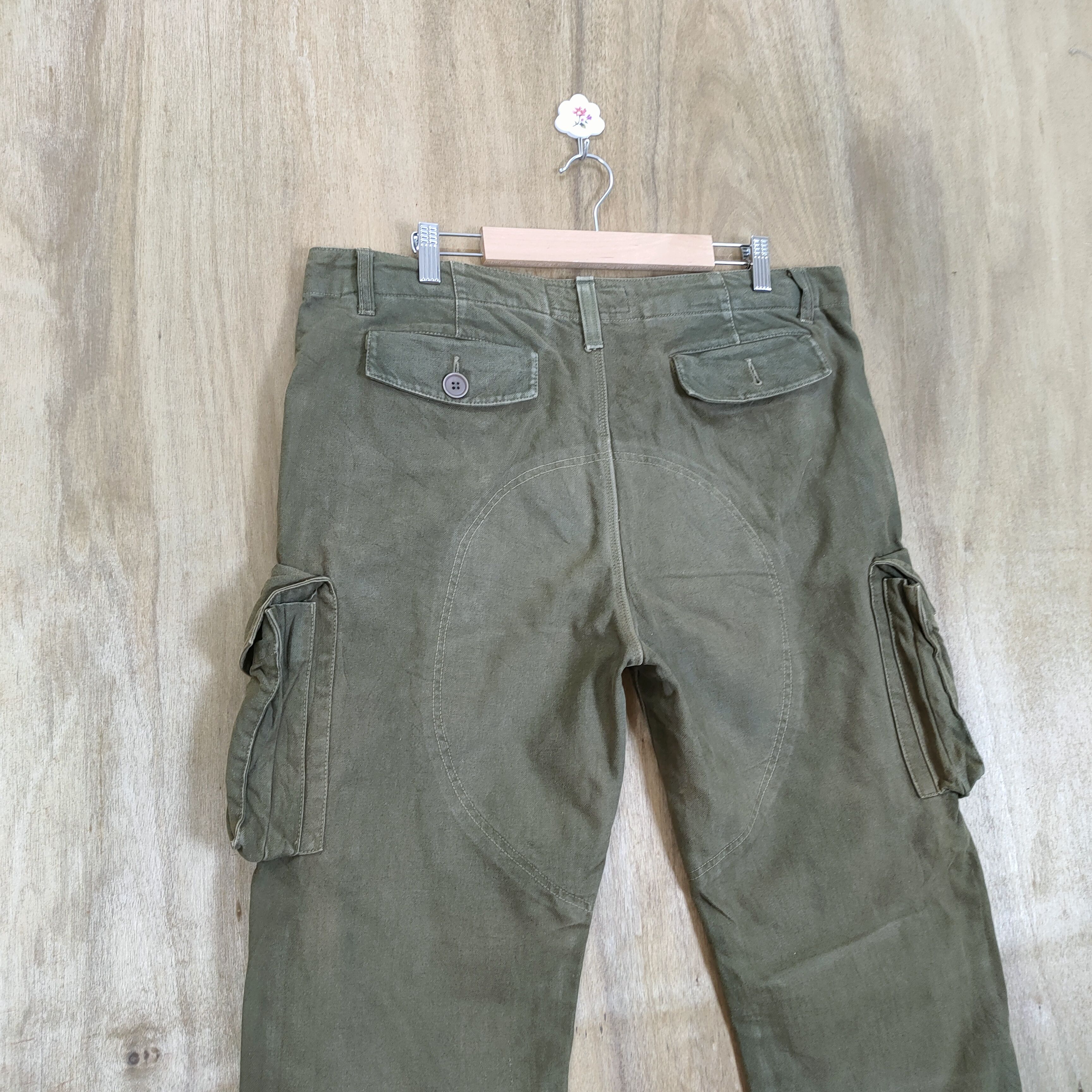 If Six Was Nine × Japanese Brand VINTAGE DOORS OLIVE FADED GREEN CARGO PANTS Size US 36 / EU 52 - 10 Thumbnail