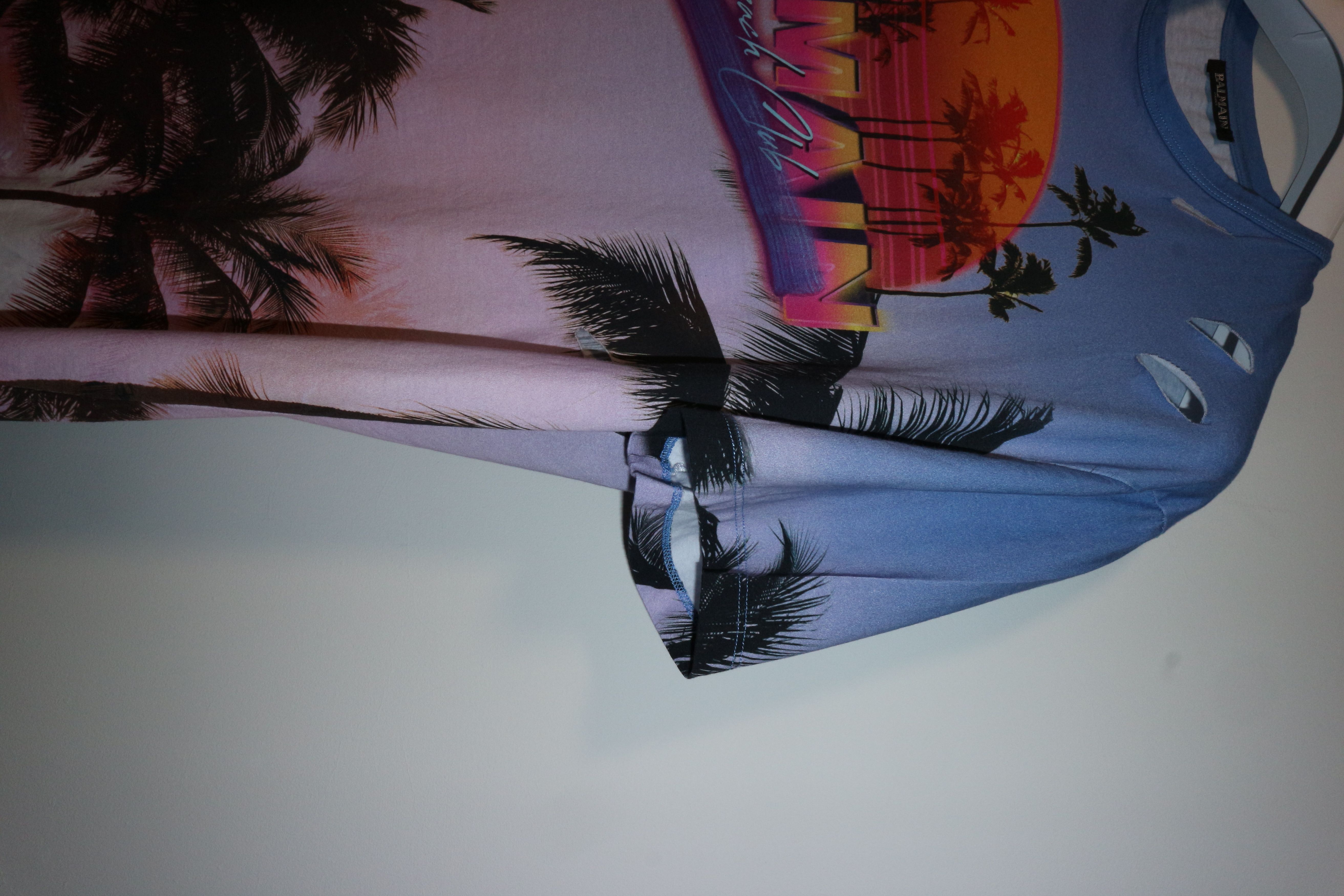 Balmain Logo print palms t-shirt Size US XS / EU 42 / 0 - 8 Thumbnail