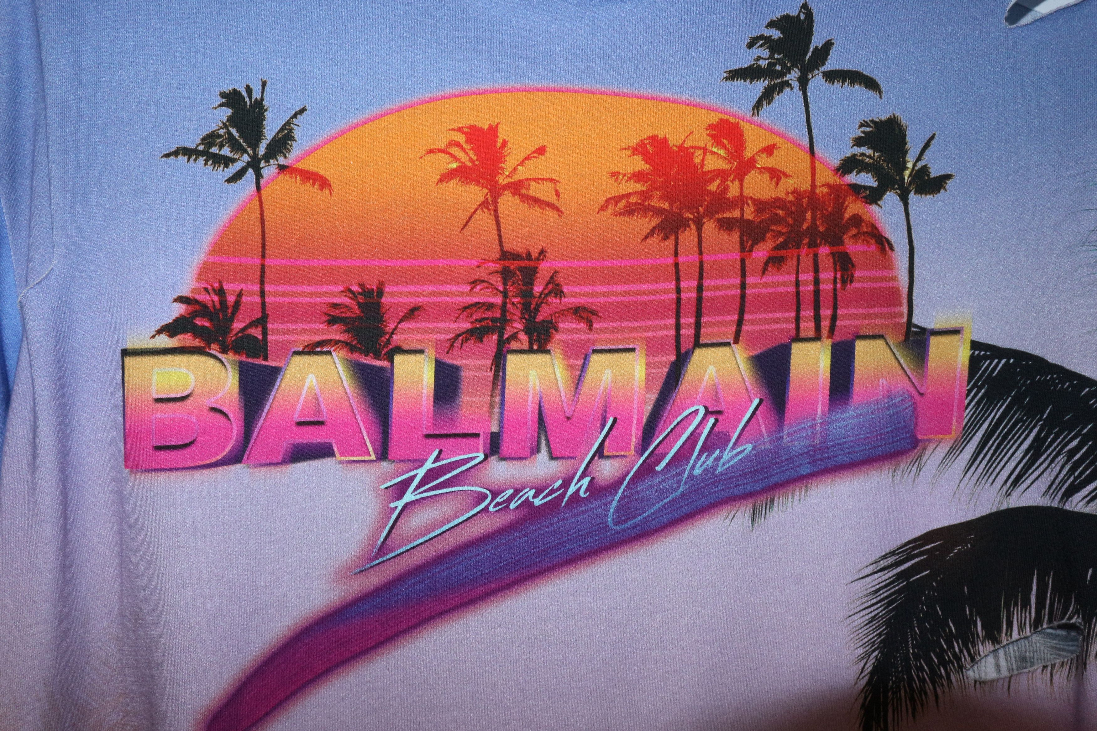 Balmain Logo print palms t-shirt Size US XS / EU 42 / 0 - 4 Thumbnail