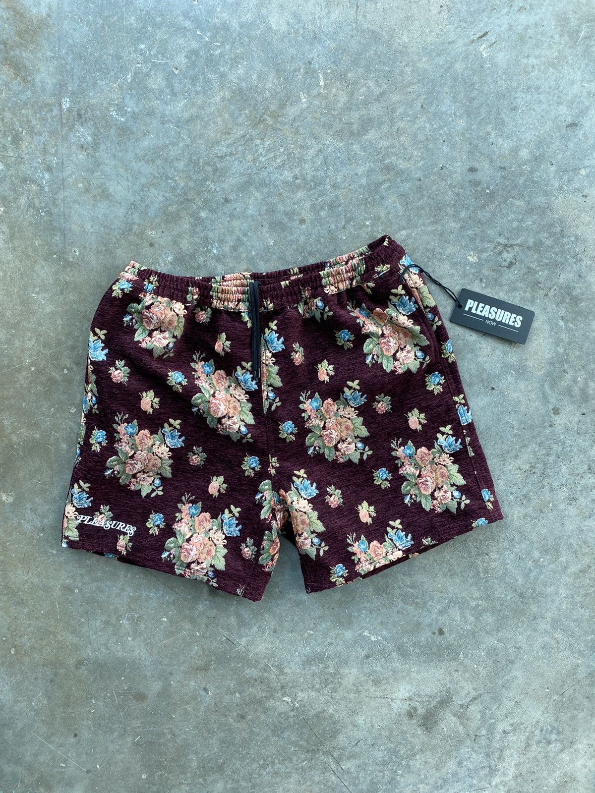 Pleasures Pleasures Now Burgundy Flower / Floral Tapestry Shorts XL ❄️ Size US 36 / EU 52 - 1 Thumbnail