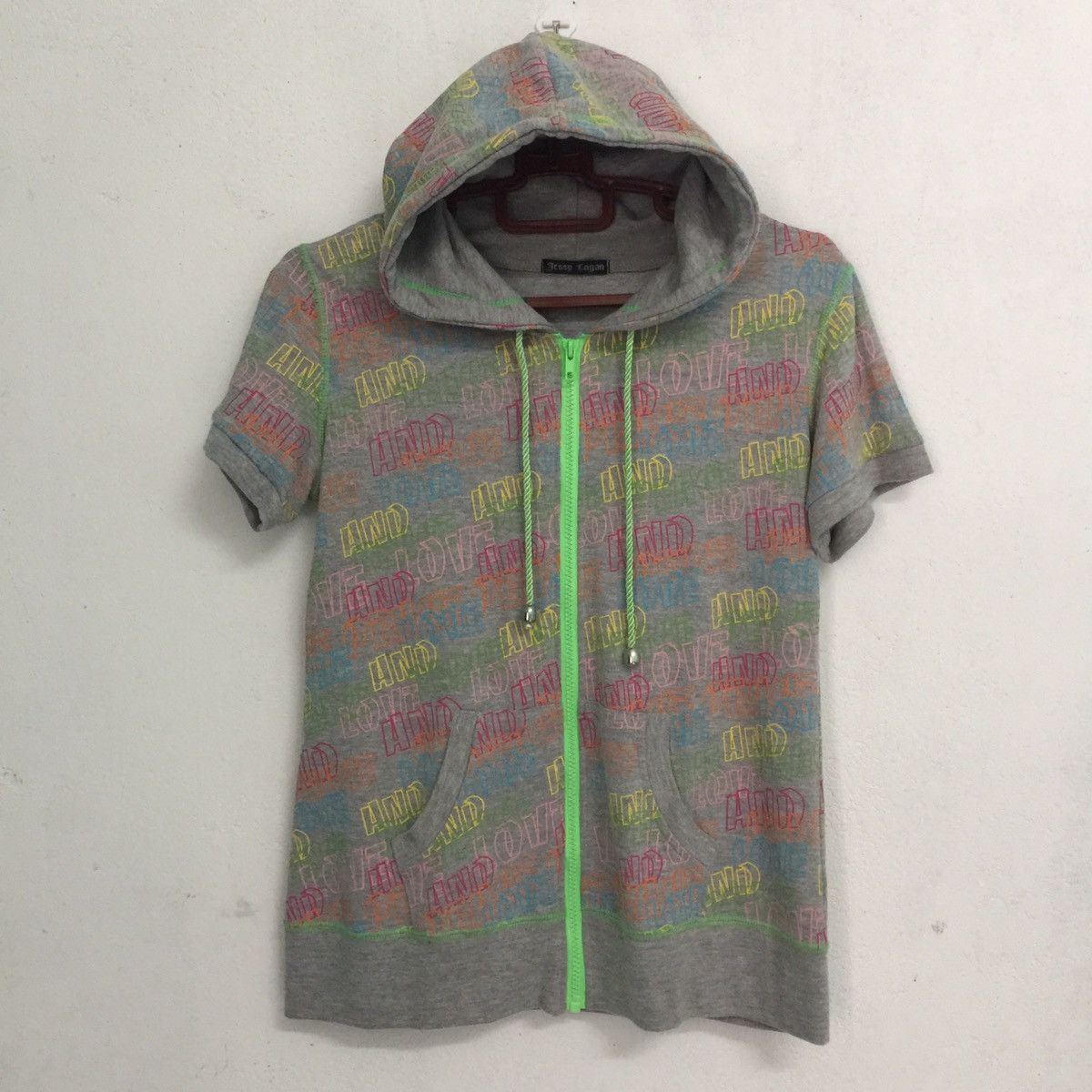 Japanese Brand Love and peace Short sleeve sweater hoodie Size S / US 4 / IT 40 - 1 Thumbnail