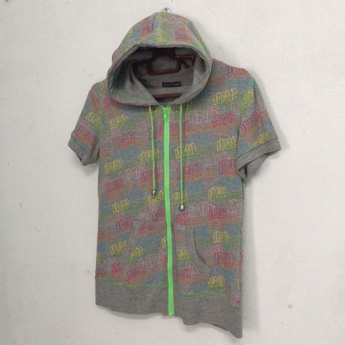 Japanese Brand Love and peace Short sleeve sweater hoodie Size S / US 4 / IT 40 - 2 Thumbnail