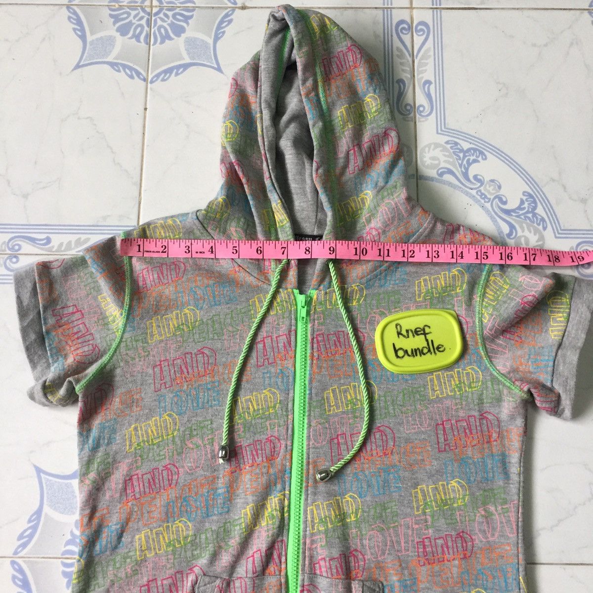 Japanese Brand Love and peace Short sleeve sweater hoodie Size S / US 4 / IT 40 - 12 Thumbnail