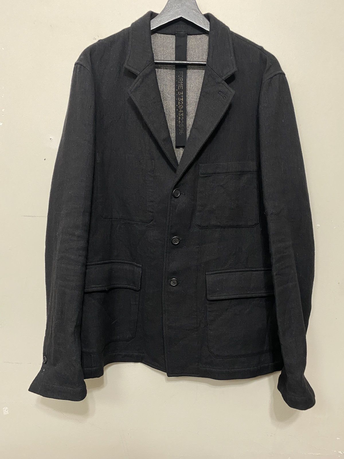 image of Forme D Expression Heavy Wool Blazer in Black, Men's (Size Large)