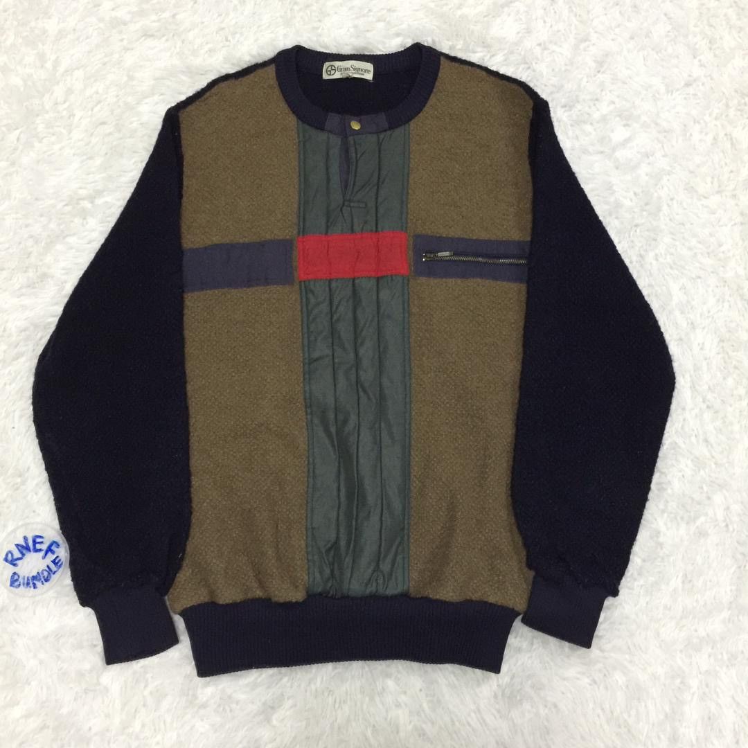 Japanese Brand Vintage Gran signore Multicolour inspired coogi Size US M / EU 48-50 / 2 - 1 Thumbnail