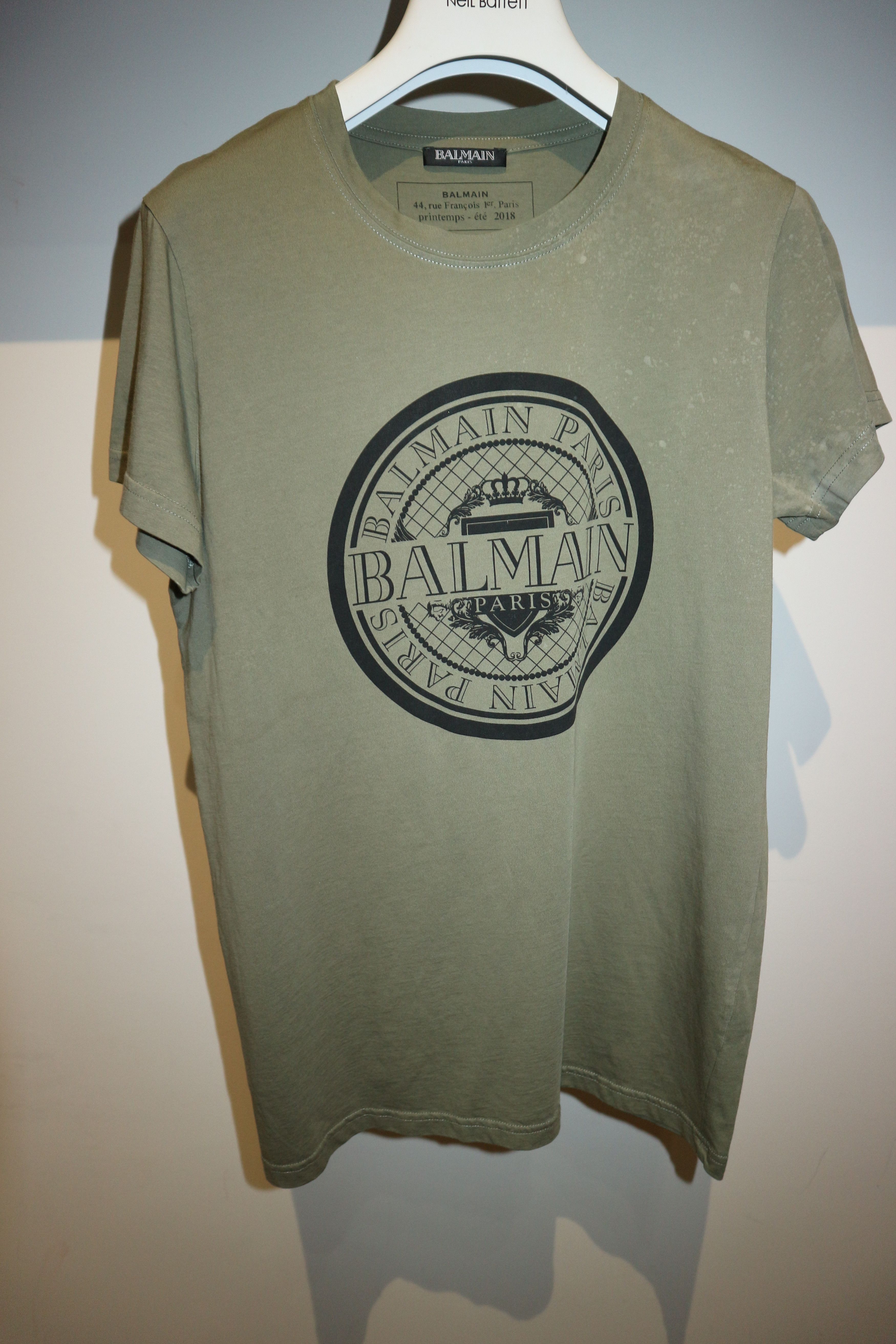 Balmain distressed logo print t-shirt Size US XS / EU 42 / 0 - 1 Thumbnail