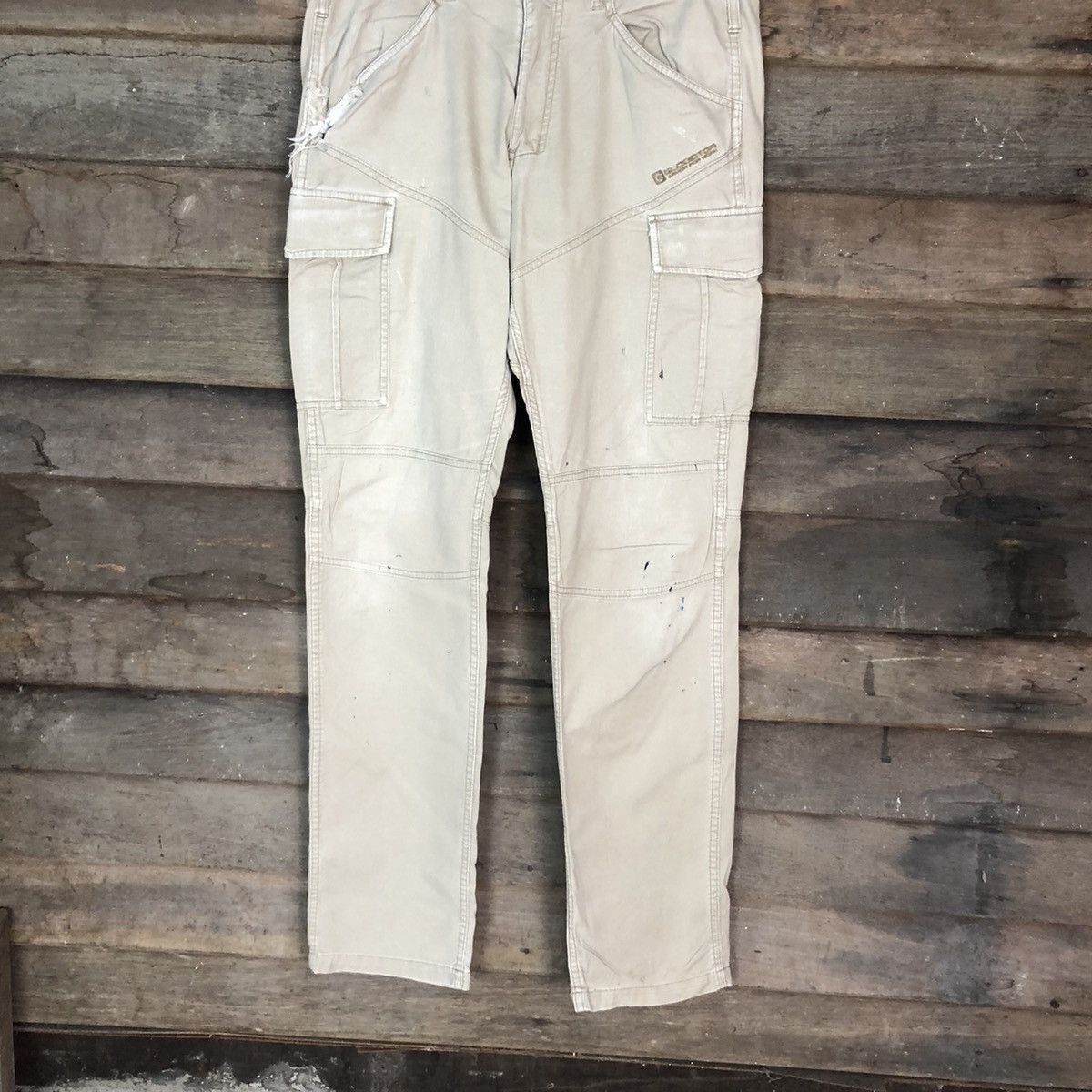 Japanese Brand Glidiator Brown Cargo utility Multipocket Pants #6736 Size US 32 / EU 48 - 3 Thumbnail