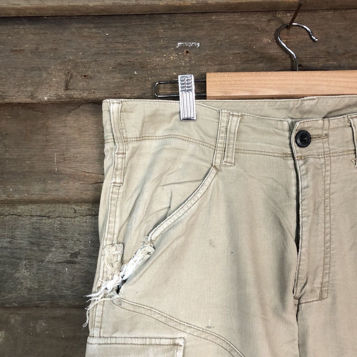Japanese Brand Glidiator Brown Cargo utility Multipocket Pants #6736 Size US 32 / EU 48 - 4 Thumbnail