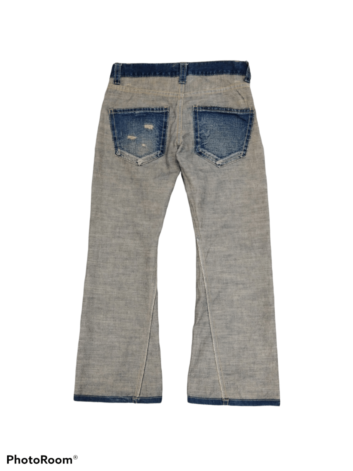 Japanese Brand FLARE VERY RARE🔥DISTRESSED REVERSIBLE LOVCAT DENIM PANTS Size US 30 / EU 46 - 9 Thumbnail