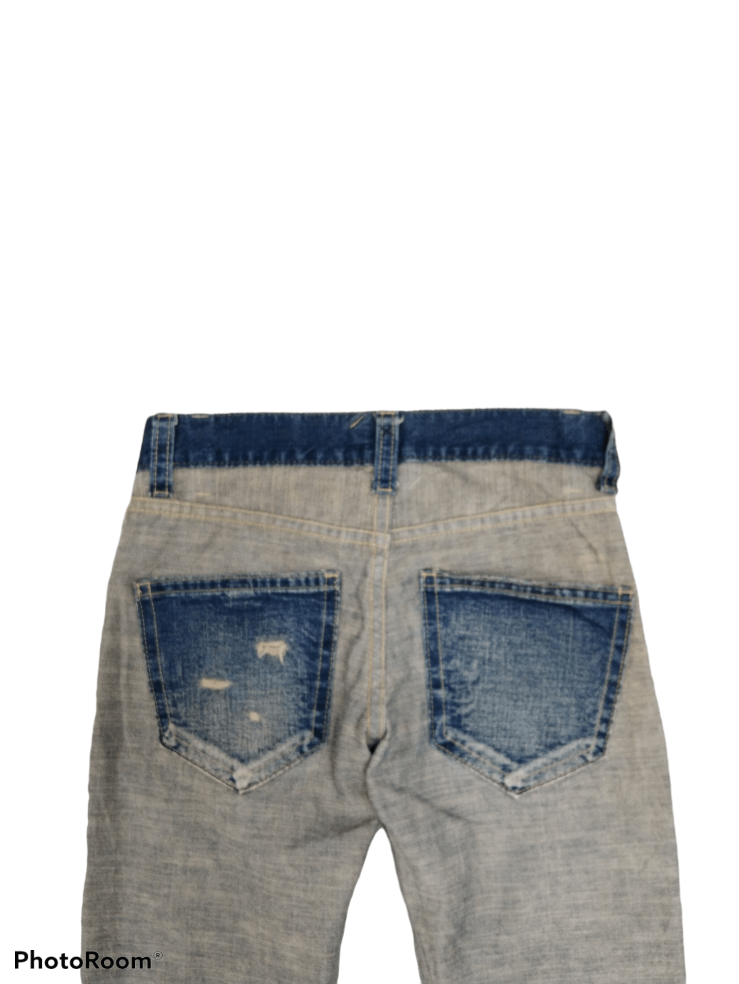 Japanese Brand FLARE VERY RARE🔥DISTRESSED REVERSIBLE LOVCAT DENIM PANTS Size US 30 / EU 46 - 11 Thumbnail