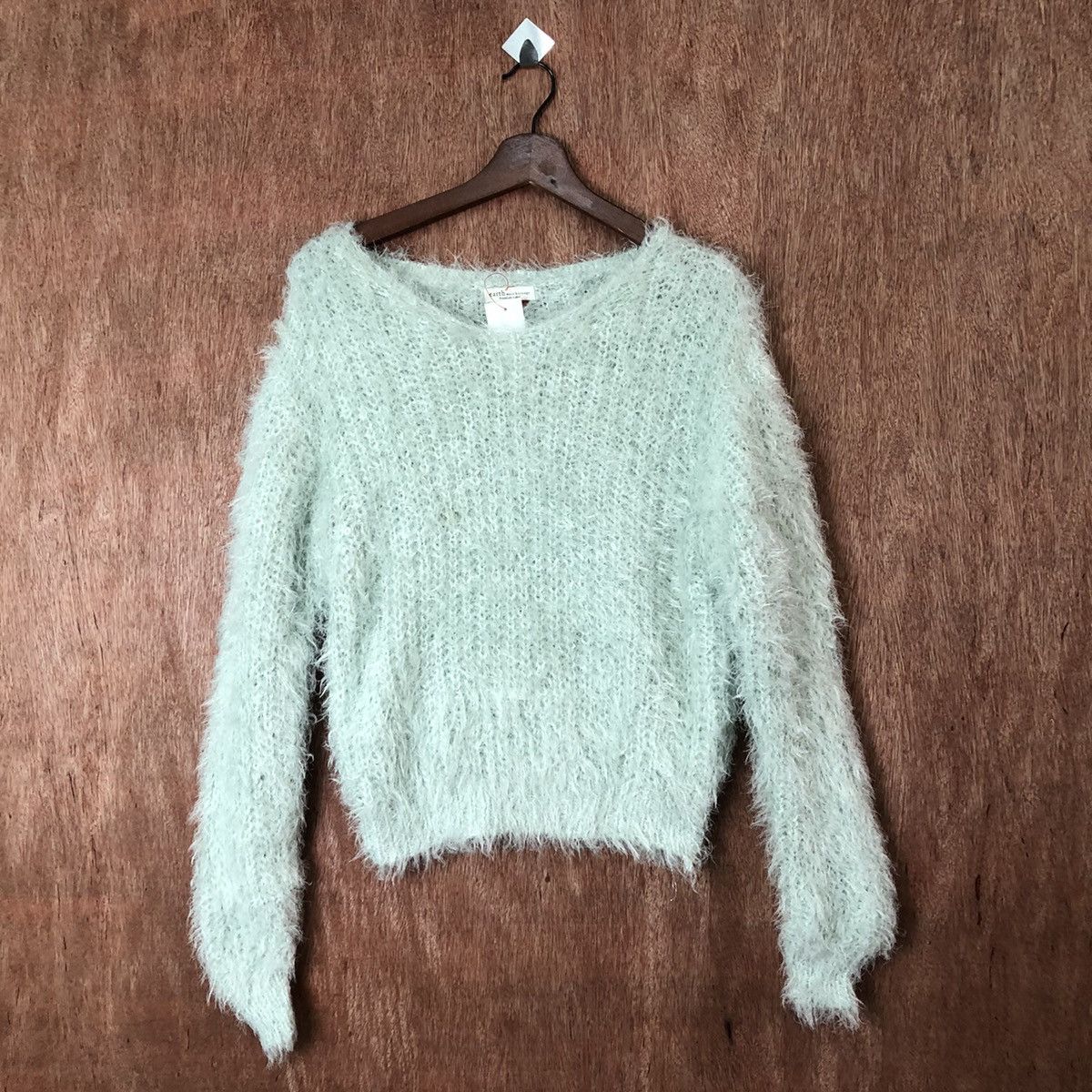 Homespun Knitwear × Japanese Brand Earth Music Econolgy Shag Shaggy Fur Mohair Knitwear #6472 Size US S / EU 44-46 / 1 - 1 Thumbnail