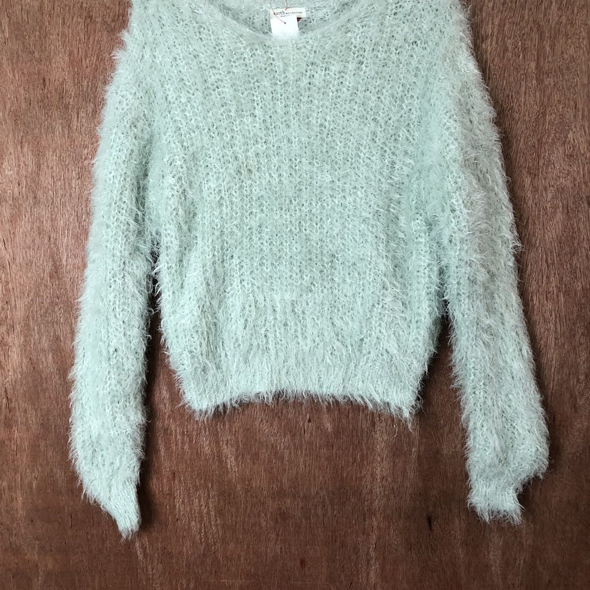 Homespun Knitwear × Japanese Brand Earth Music Econolgy Shag Shaggy Fur Mohair Knitwear #6472 Size US S / EU 44-46 / 1 - 3 Thumbnail