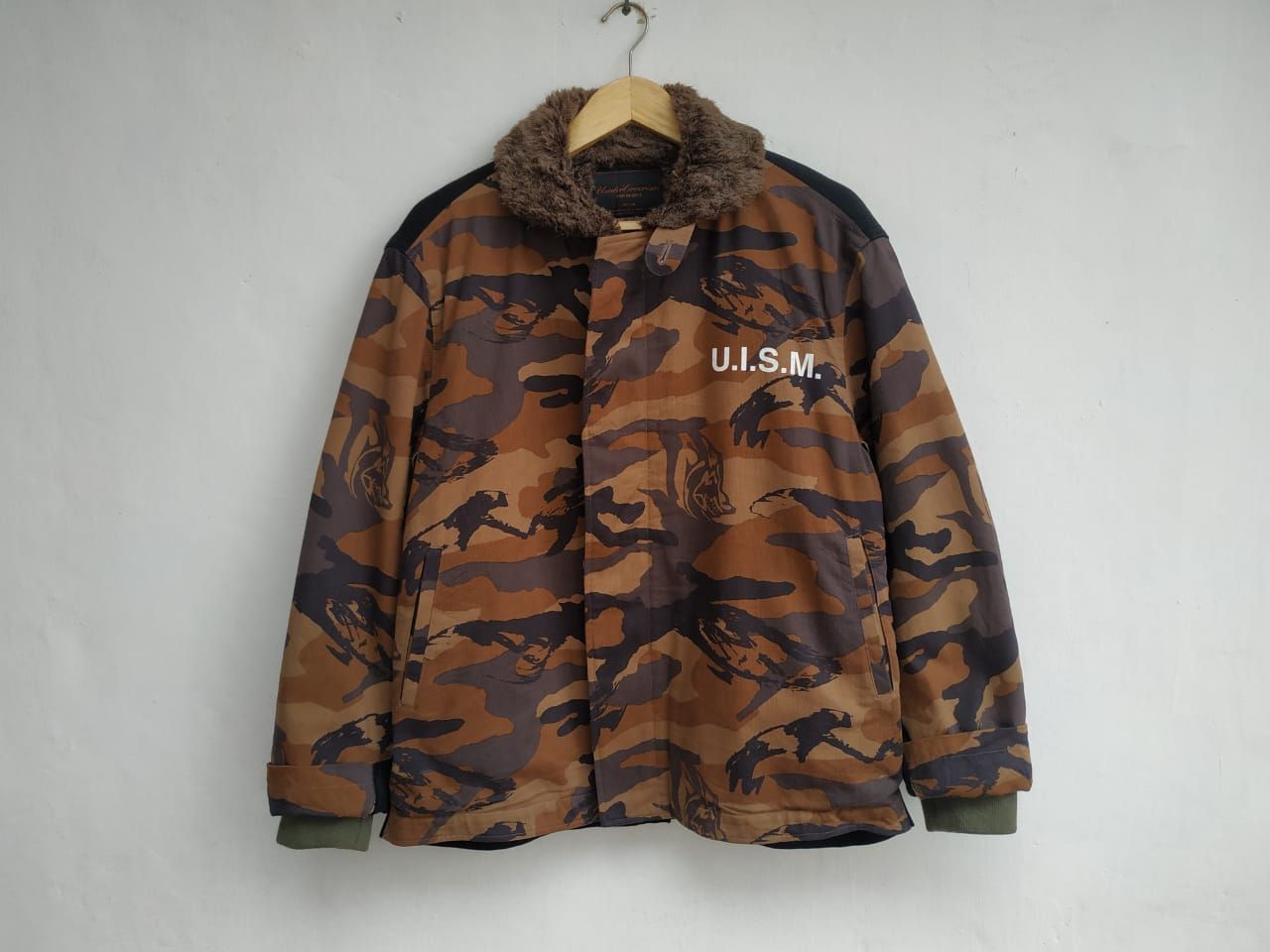 Pre-owned Undercover Aw03 Bin Laden-bush Camo Uism Deck Jacket