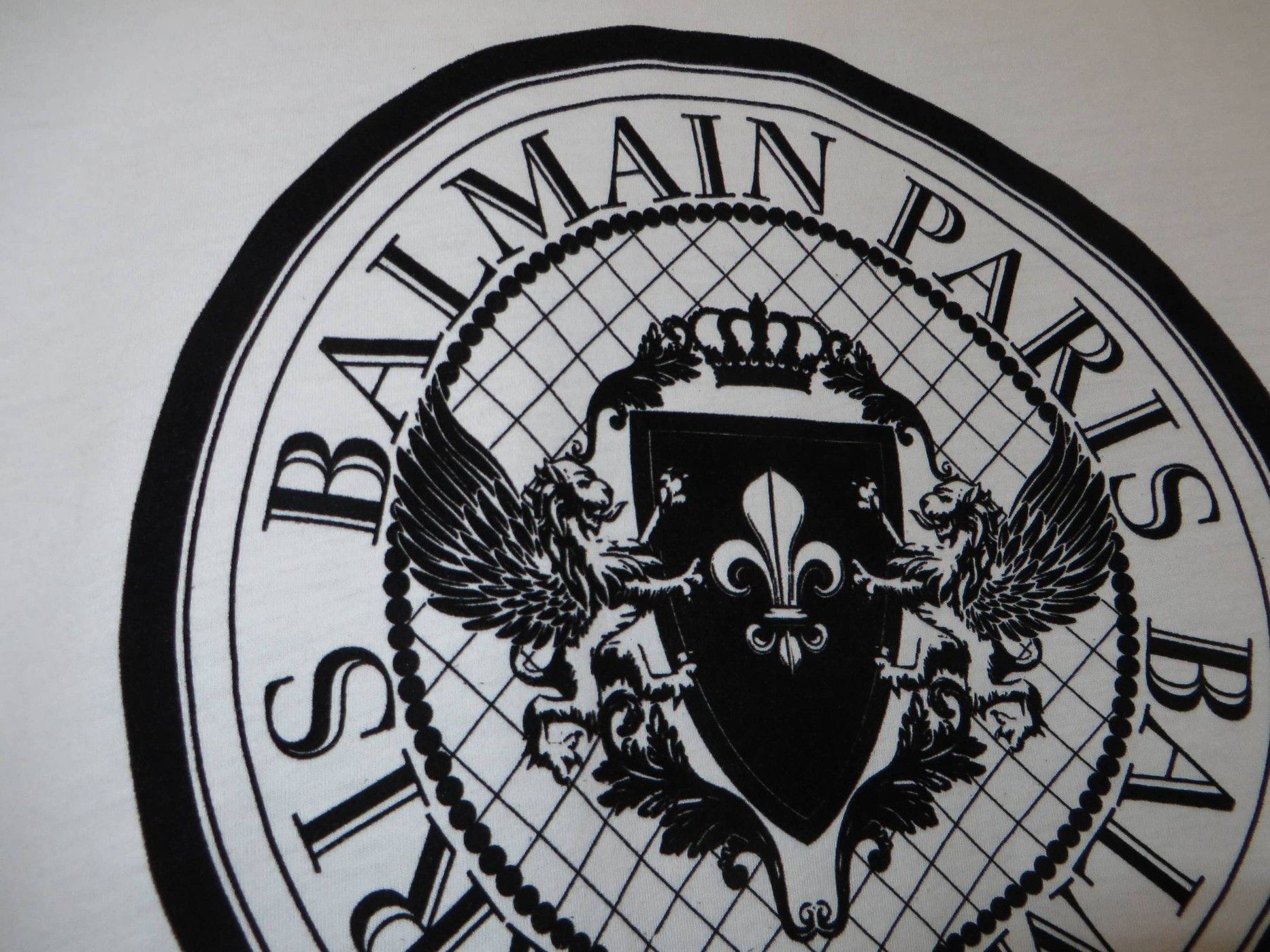 Balmain Logo flock print destroyed t-shirt Size US XS / EU 42 / 0 - 4 Thumbnail