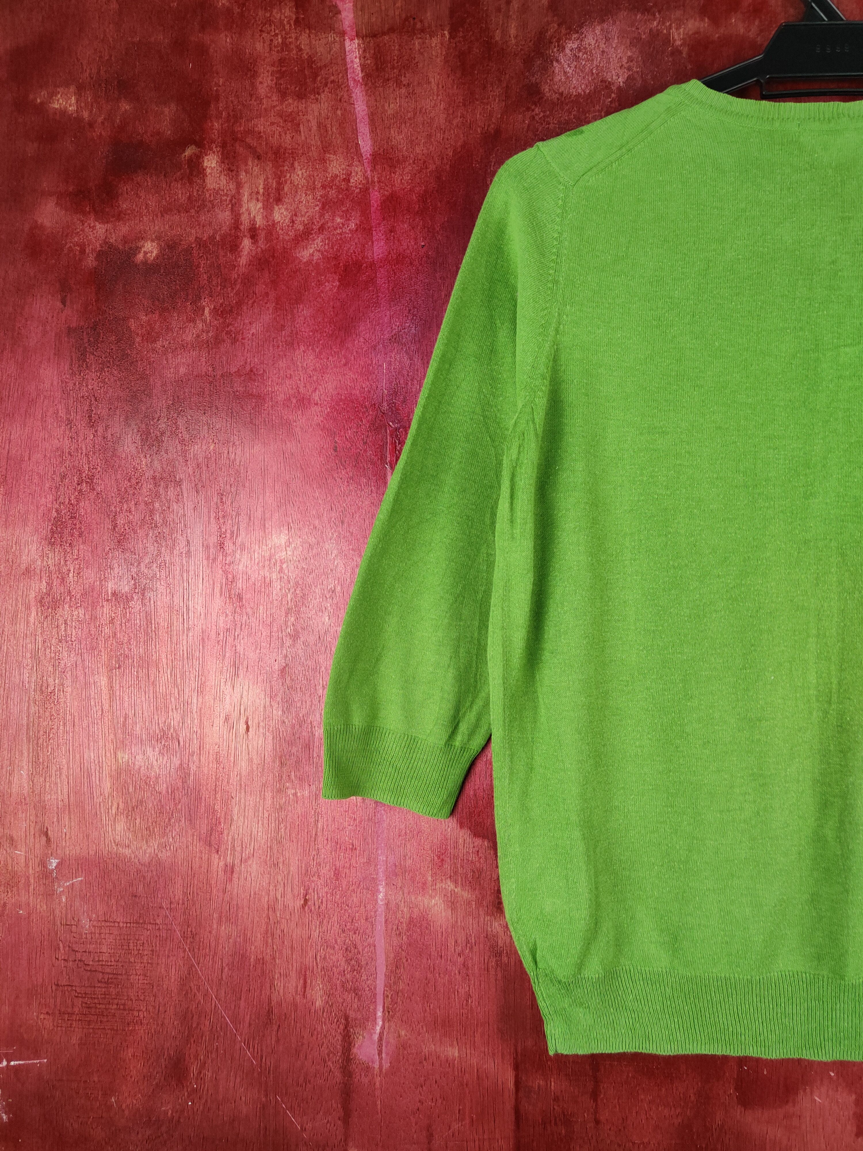 Japanese Brand × Uniqlo Uniqlo Green knitwear plain Cardigan #S952 Size M / US 6-8 / IT 42-44 - 8 Thumbnail