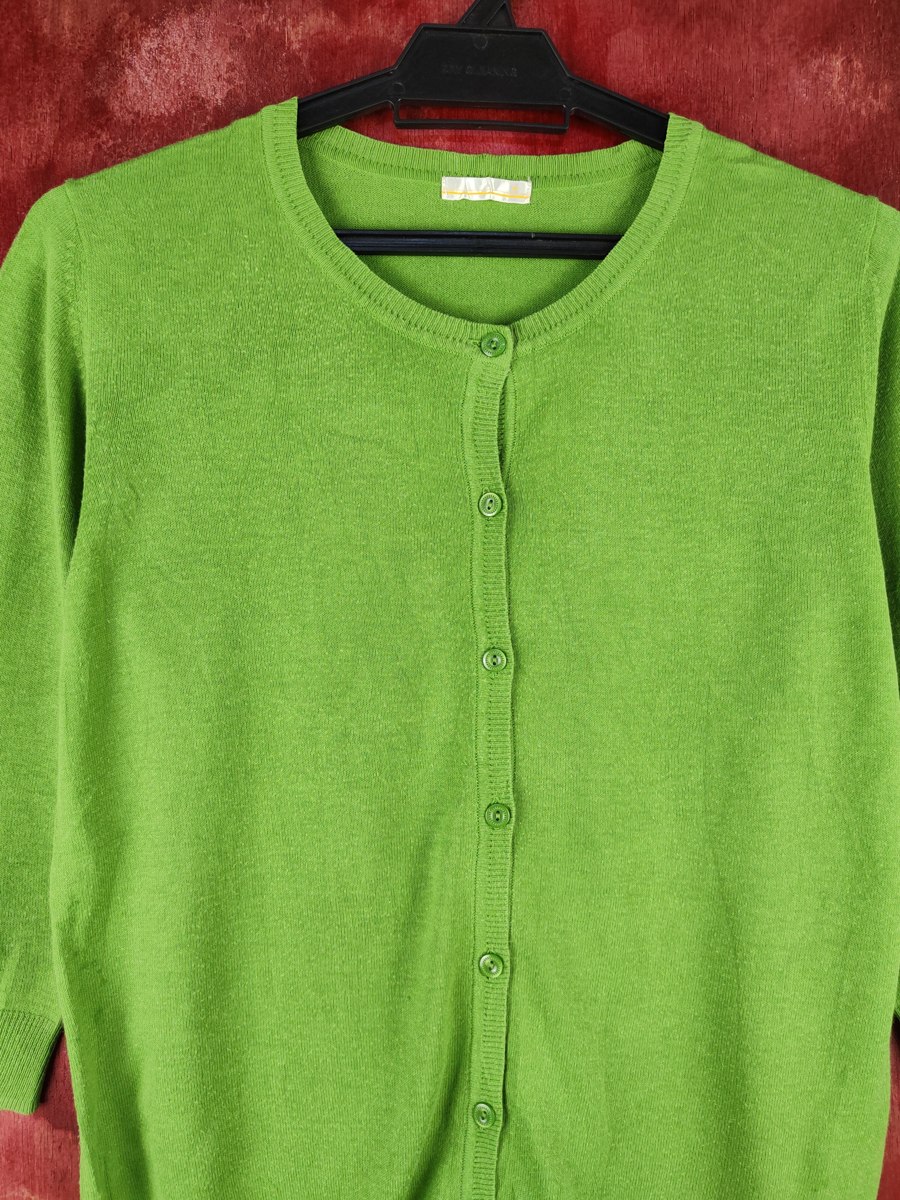 Japanese Brand × Uniqlo Uniqlo Green knitwear plain Cardigan #S952 Size M / US 6-8 / IT 42-44 - 2 Thumbnail