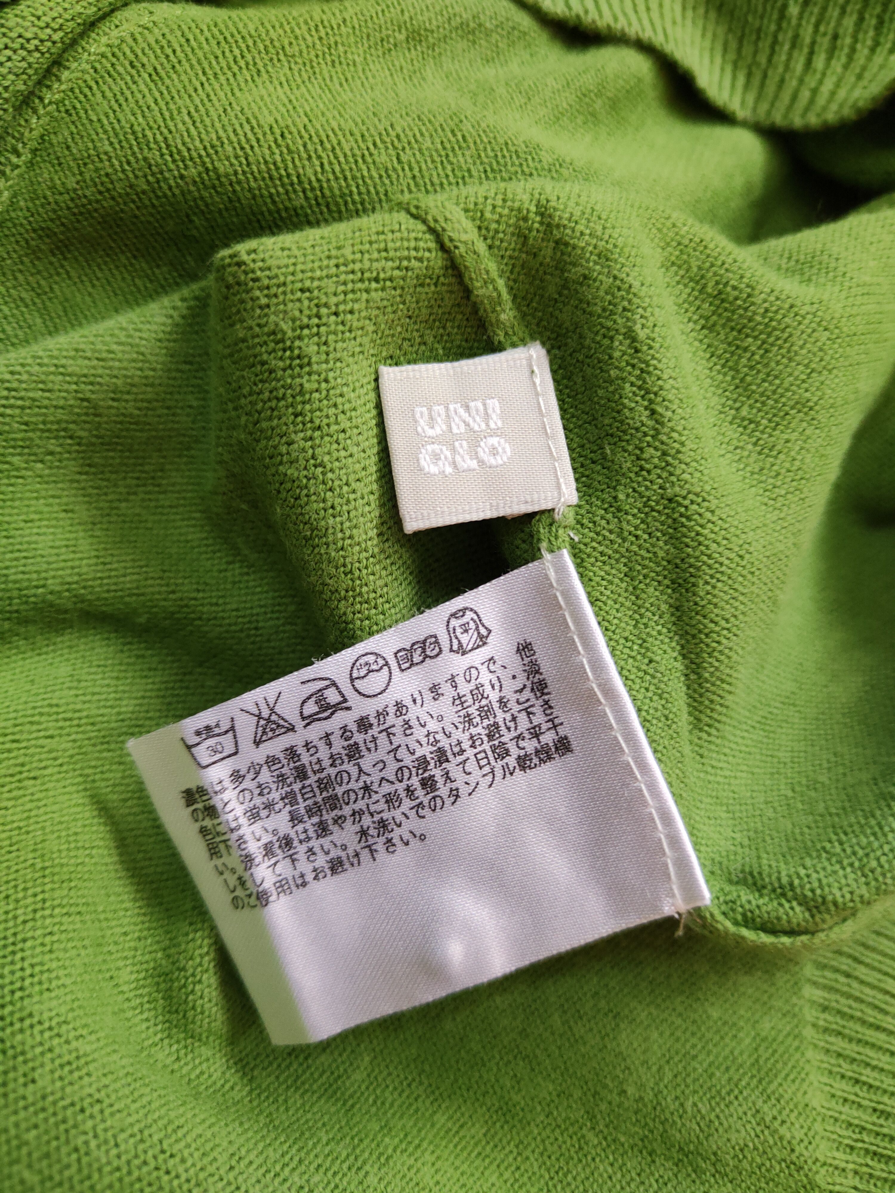 Japanese Brand × Uniqlo Uniqlo Green knitwear plain Cardigan #S952 Size M / US 6-8 / IT 42-44 - 10 Thumbnail