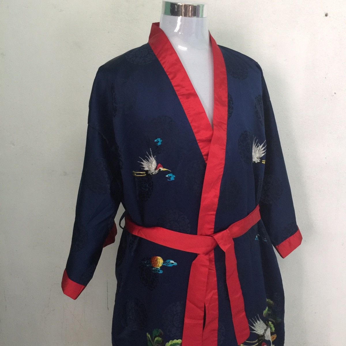 Japanese Brand Japanese Traditional Kimono Japan Dragon Embroidery Bird Size US XL / EU 56 / 4 - 2 Thumbnail