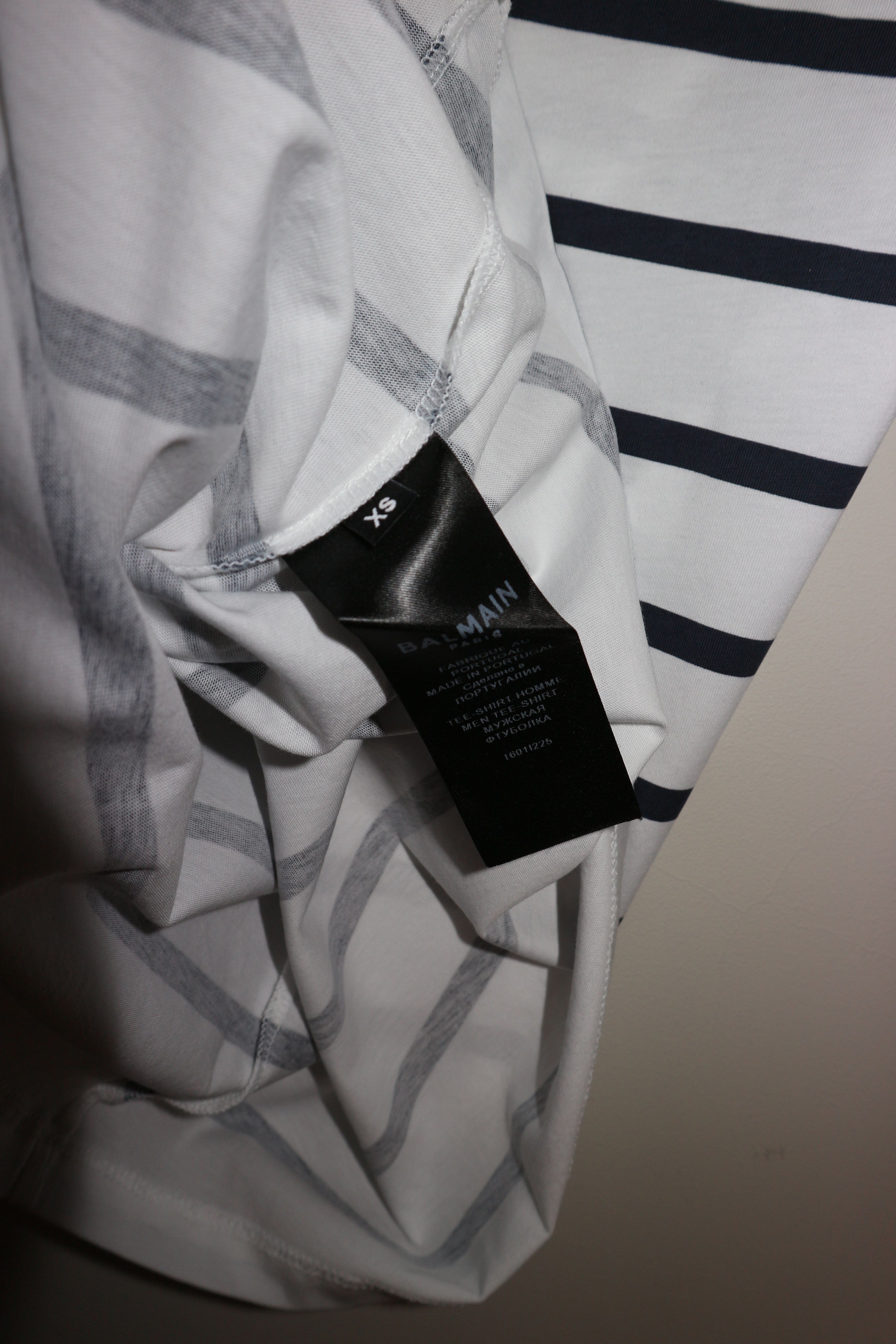 Balmain Logo print stripped shirt Size US XS / EU 42 / 0 - 8 Thumbnail