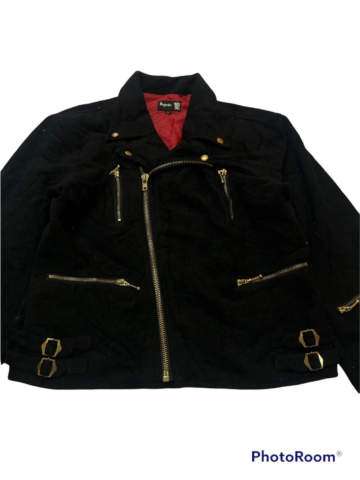 Japanese Brand × Seditionaries Double Colar Punk Not Dead Multizipper Wool Jacket Size US S / EU 44-46 / 1 - 4 Thumbnail