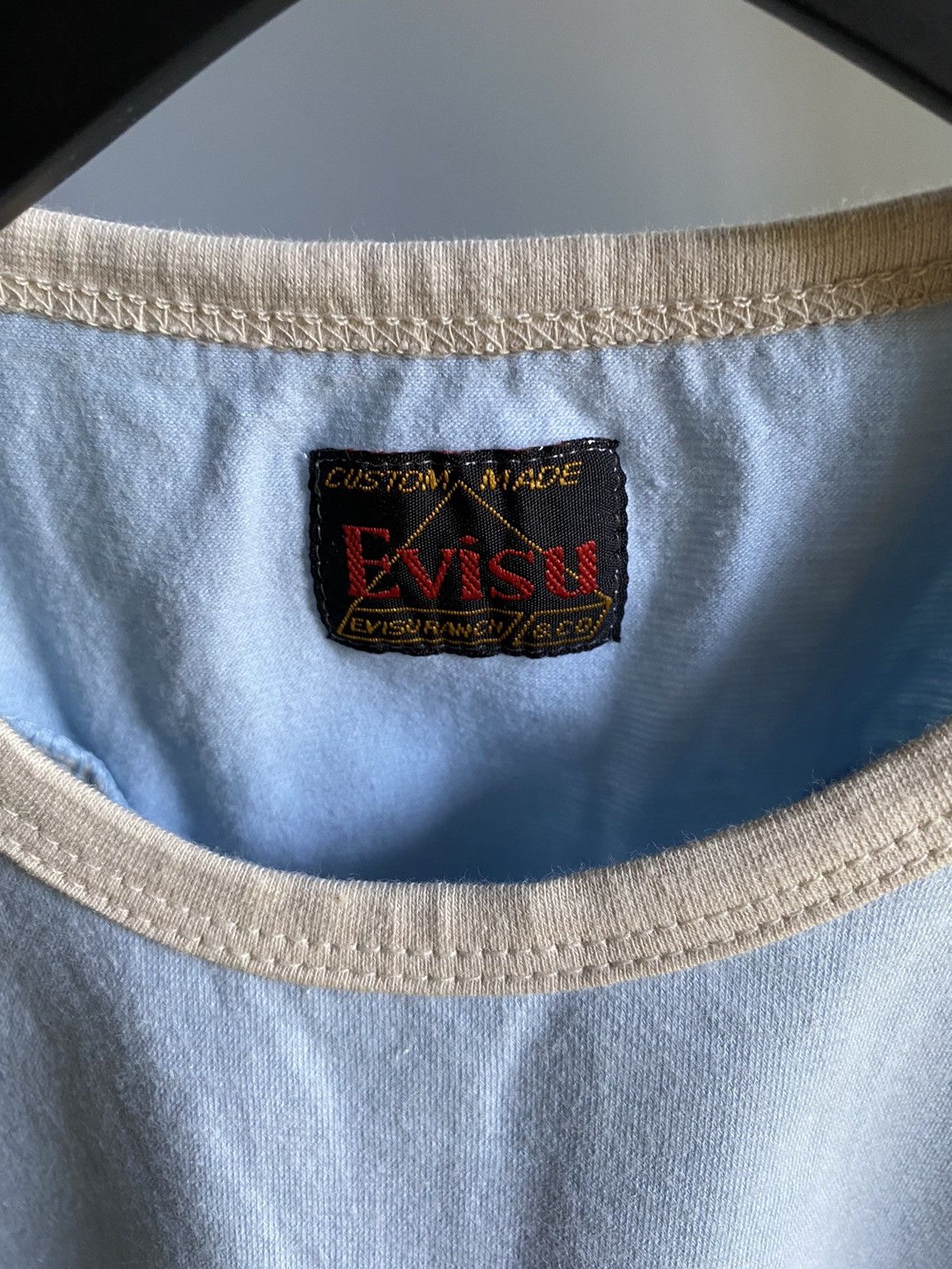Evisu × Vintage Vintage Two Evisu Big Logo On Back T Shirts Men’s Blue M Size US M / EU 48-50 / 2 - 15 Thumbnail