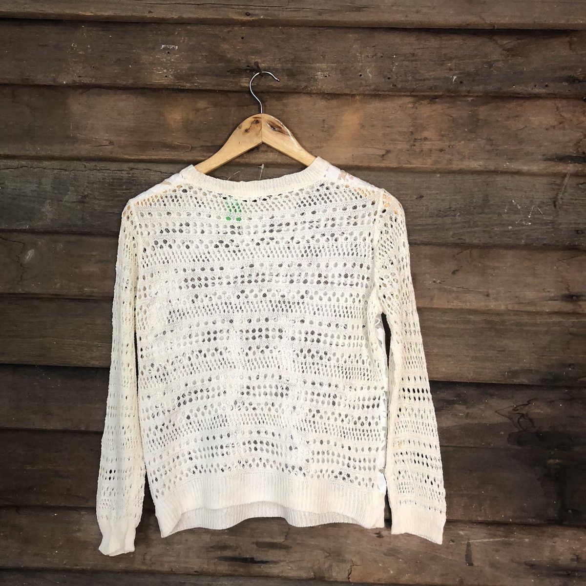 Homespun Knitwear Grow Mesh Net Crocher White Knitwear #7187 Size S / US 4 / IT 40 - 10 Thumbnail