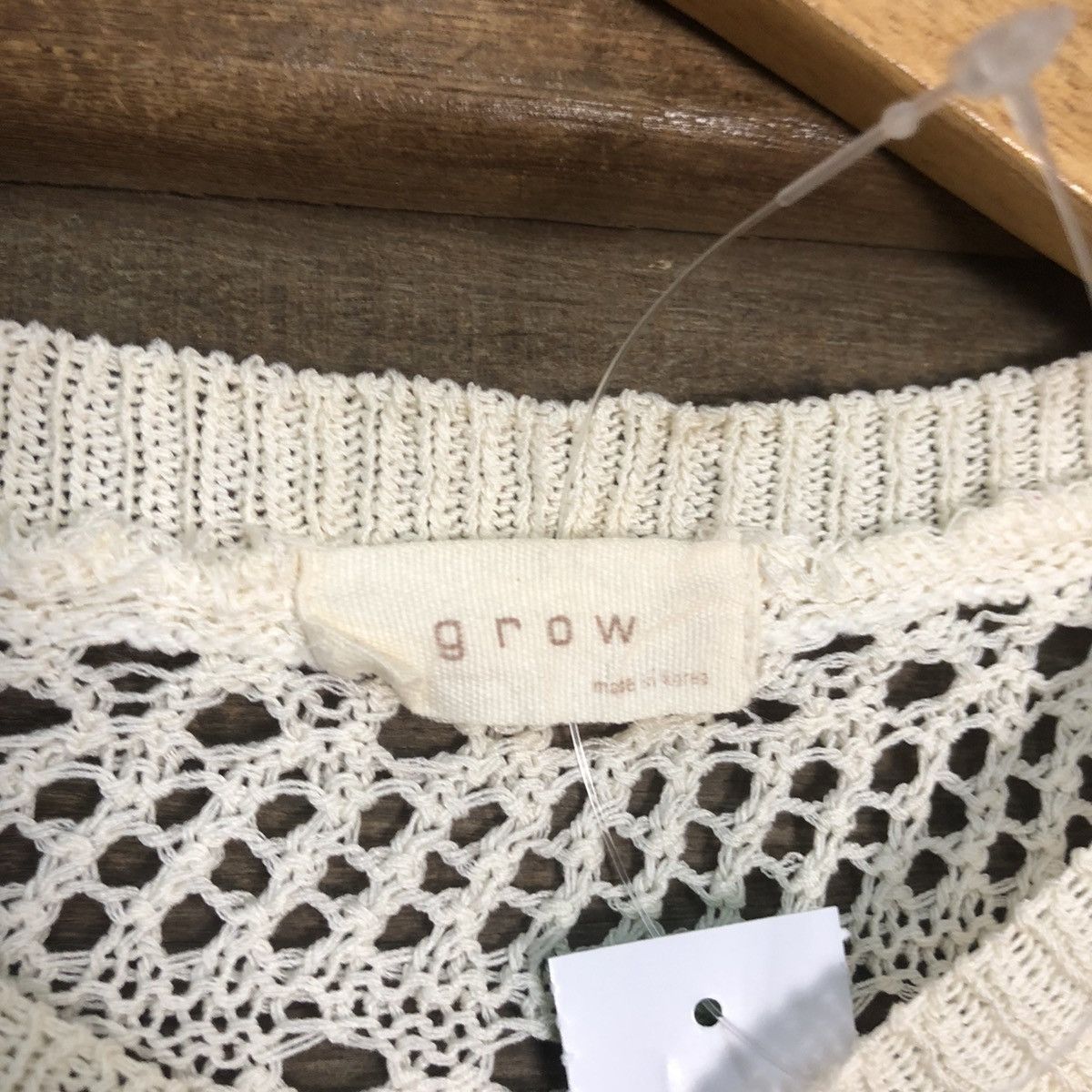 Homespun Knitwear Grow Mesh Net Crocher White Knitwear #7187 Size S / US 4 / IT 40 - 9 Thumbnail