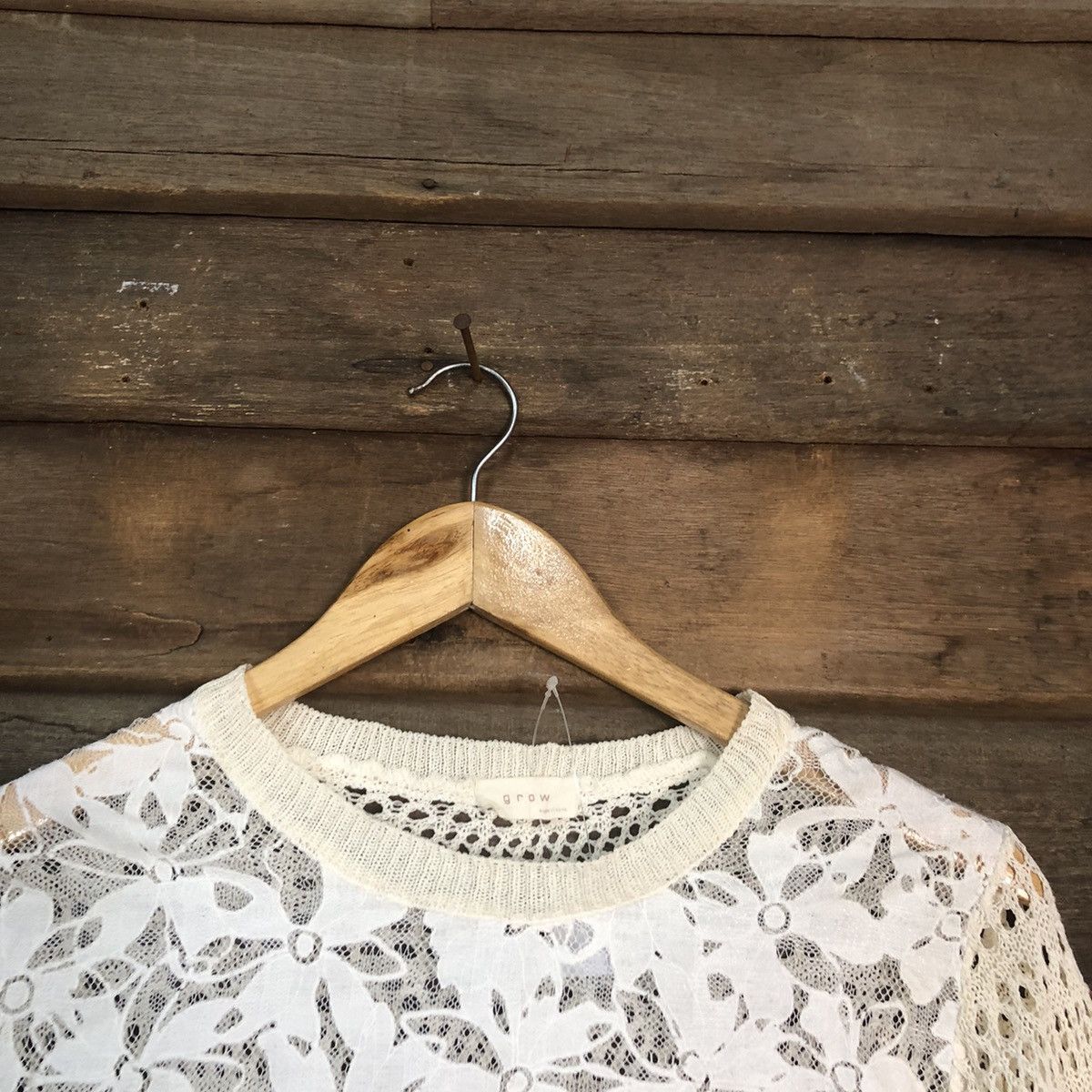 Homespun Knitwear Grow Mesh Net Crocher White Knitwear #7187 Size S / US 4 / IT 40 - 7 Thumbnail