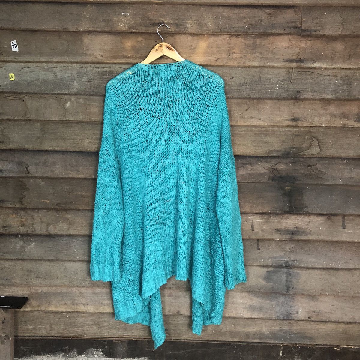 Homespun Knitwear Banana Fish Crochet Green Knitwear cardigan #7186 Size US XL / EU 56 / 4 - 8 Thumbnail